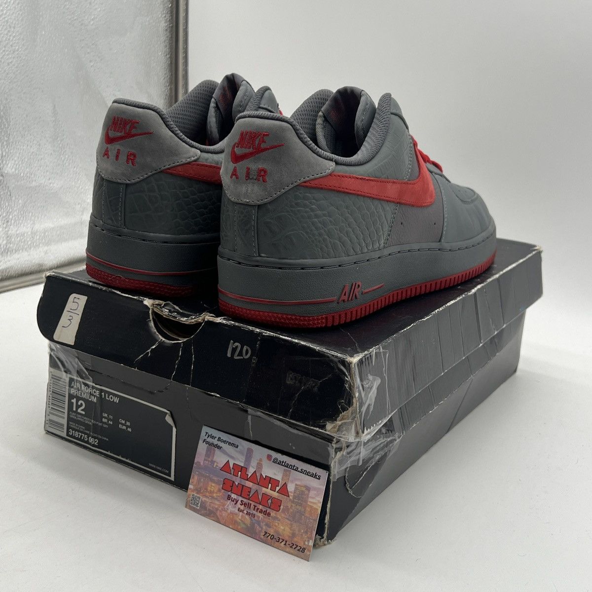 Nike Air Force 1 Flint varsity red Size US 12 / EU 45 - 5 Thumbnail