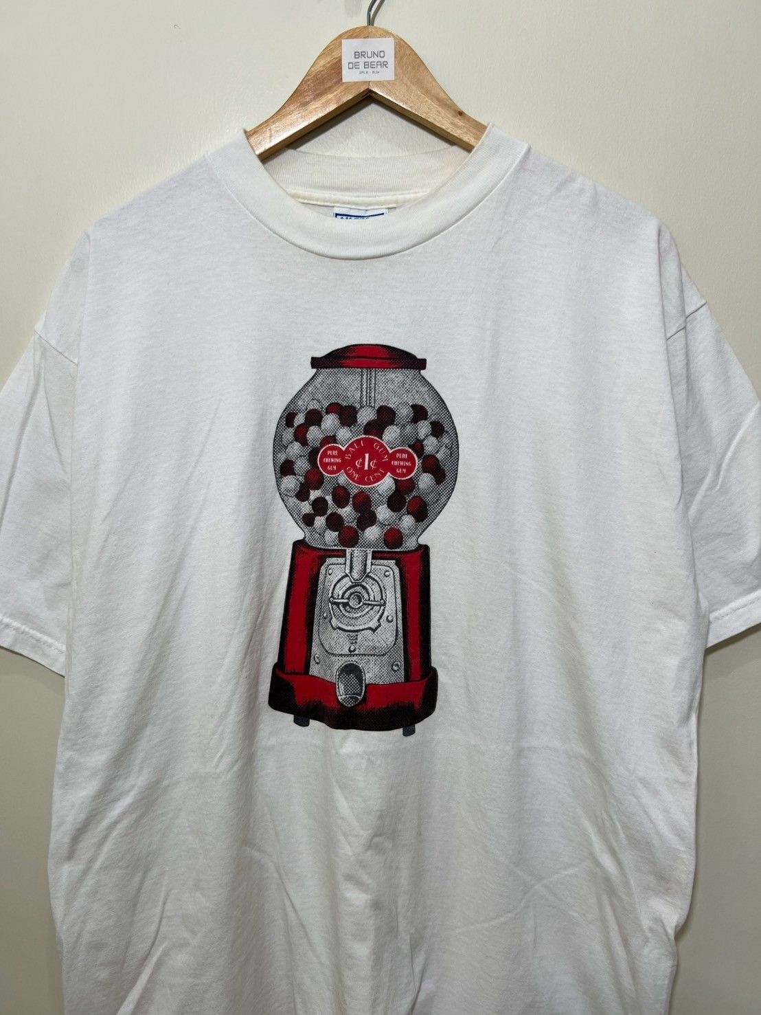Vintage Vintage 90's Ball Gum One Cent shirt bnz01 Size US XL / EU 56 / 4 - 4 Thumbnail