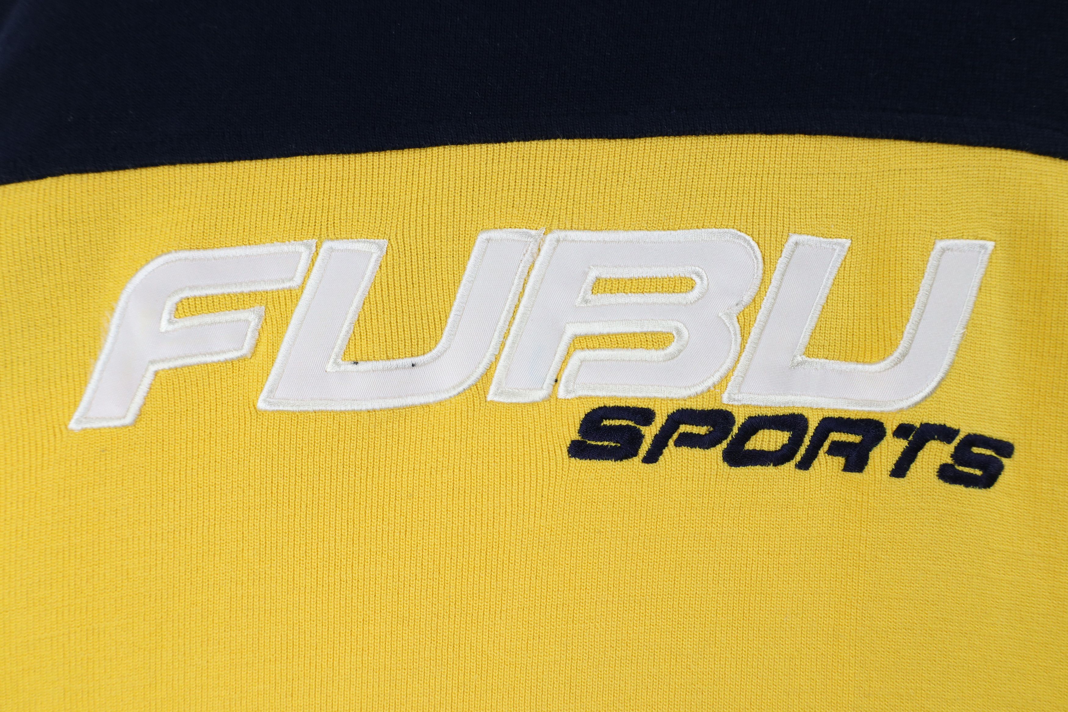 Fubu × Vintage Vintage 90s Fubu Sports Spell Ribbed Knit Baggy Fit T-Shirt Size US XXL / EU 58 / 5 - 11 Thumbnail