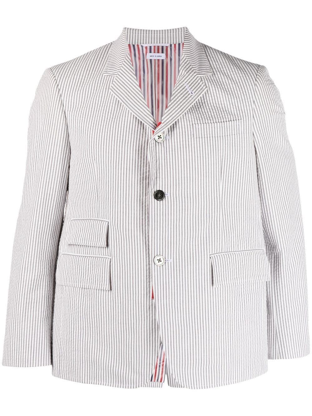 Thom Browne BLAZER IN SEERSUCKER Size US L / EU 52-54 / 3 - 1 Thumbnail