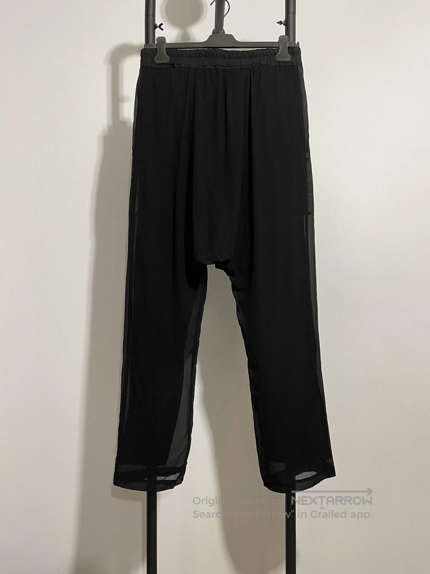 Rick Owens rick owens ro black drop-crotch pants. Size US 42 / EU 58 - 2 Thumbnail