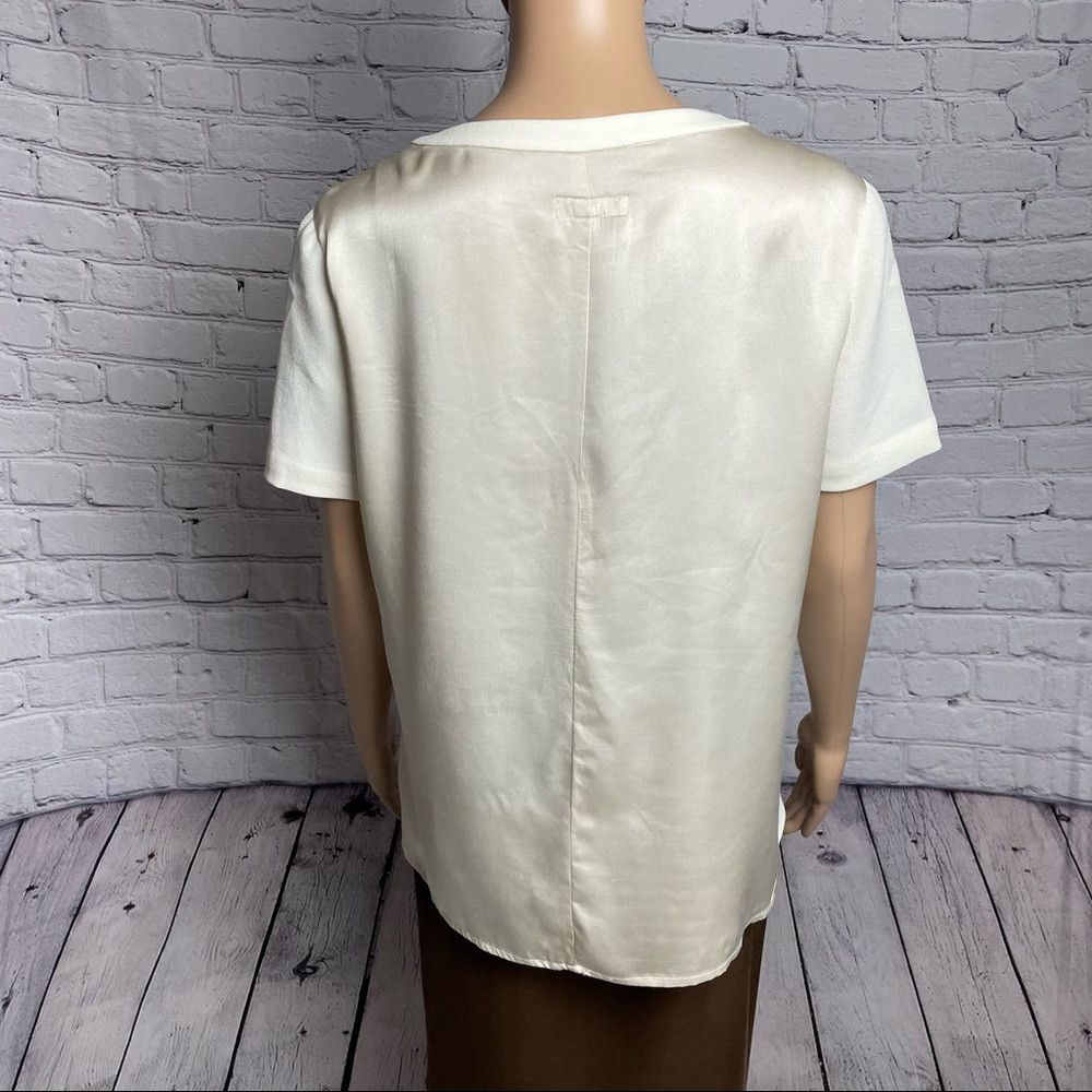 Rag & Bone Rag & Bone Cream Silk Blouse With Lace Pocket Size S Size S / US 4 / IT 40 - 4 Thumbnail