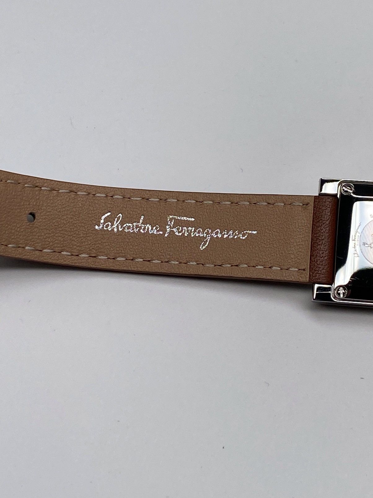 Salvatore Ferragamo Ferragamo Square Brown Leather Strap Watch 19mm Size ONE SIZE - 13 Thumbnail