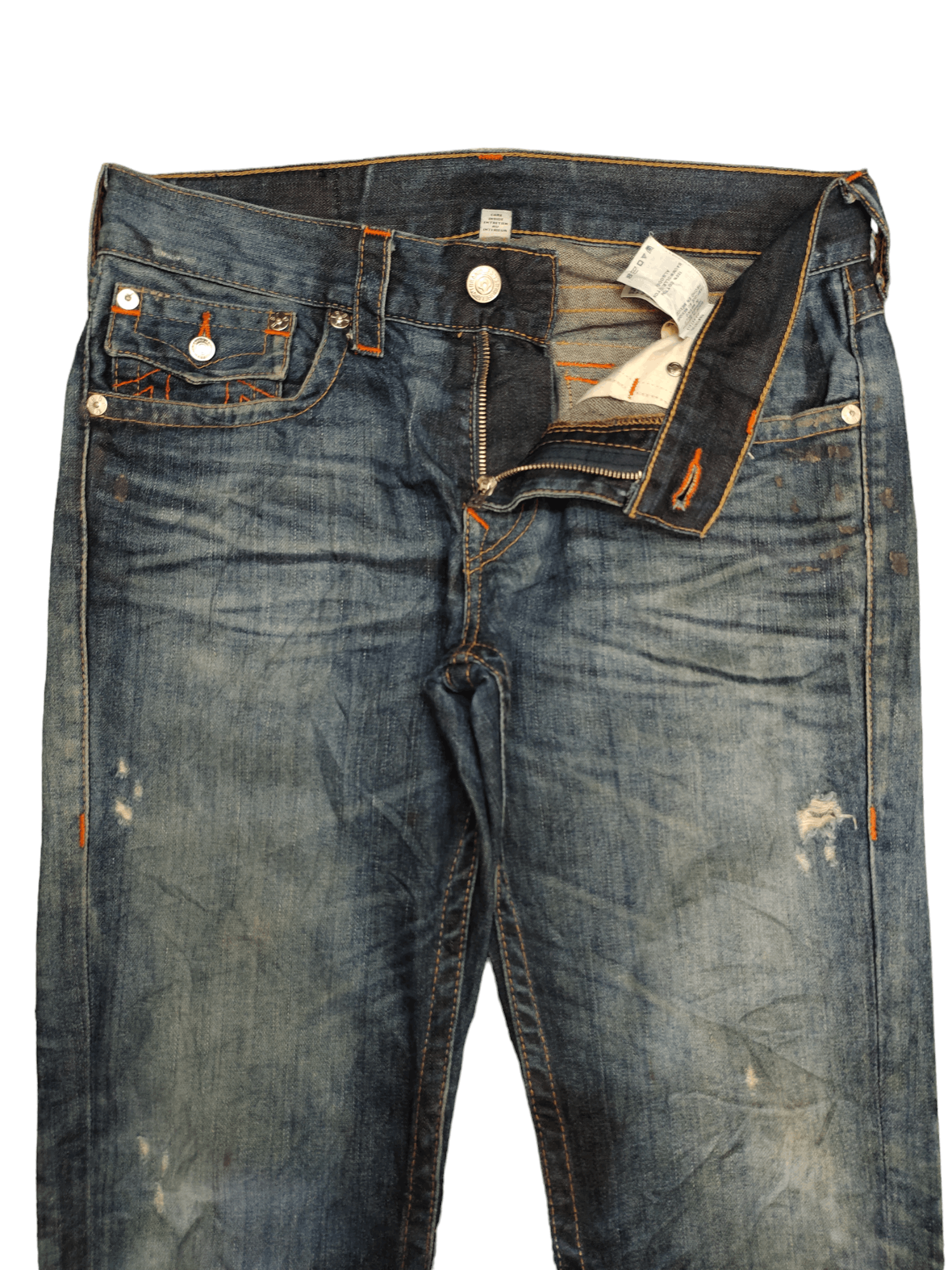 True Religion Vintage Y2k True Religion Skinny Distress Faded Denim Jeans Size US 32 / EU 48 - 15 Thumbnail