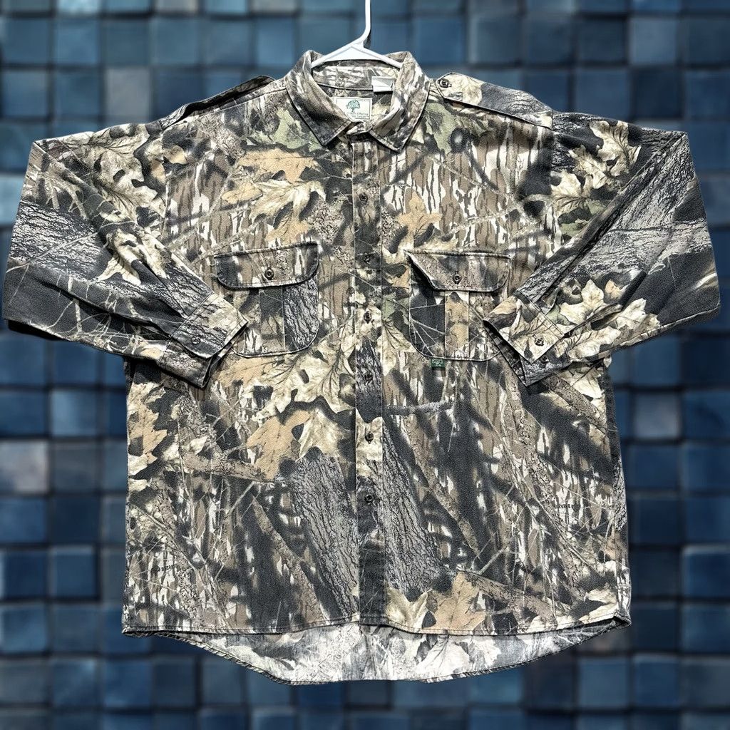 Vintage VINTAGE Mossy Oak Shirt Mens 2XL Breakup Camo Flannel Button Up Hunting USA 90s Size US XXL / EU 58 / 5 - 1 Thumbnail