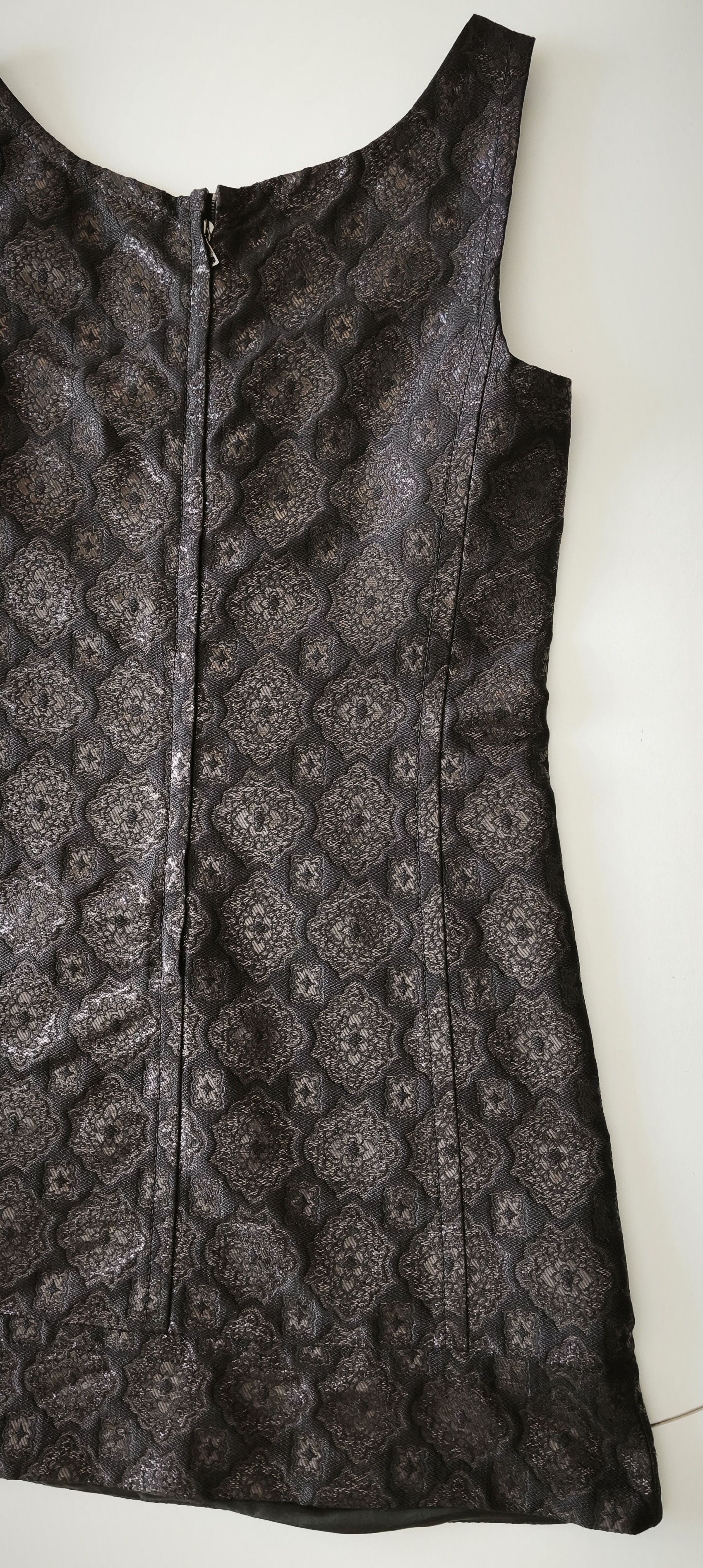 Prada Black brocade fabric silk mini dress Size XS / US 0-2 / IT 36-38 - 21 Thumbnail