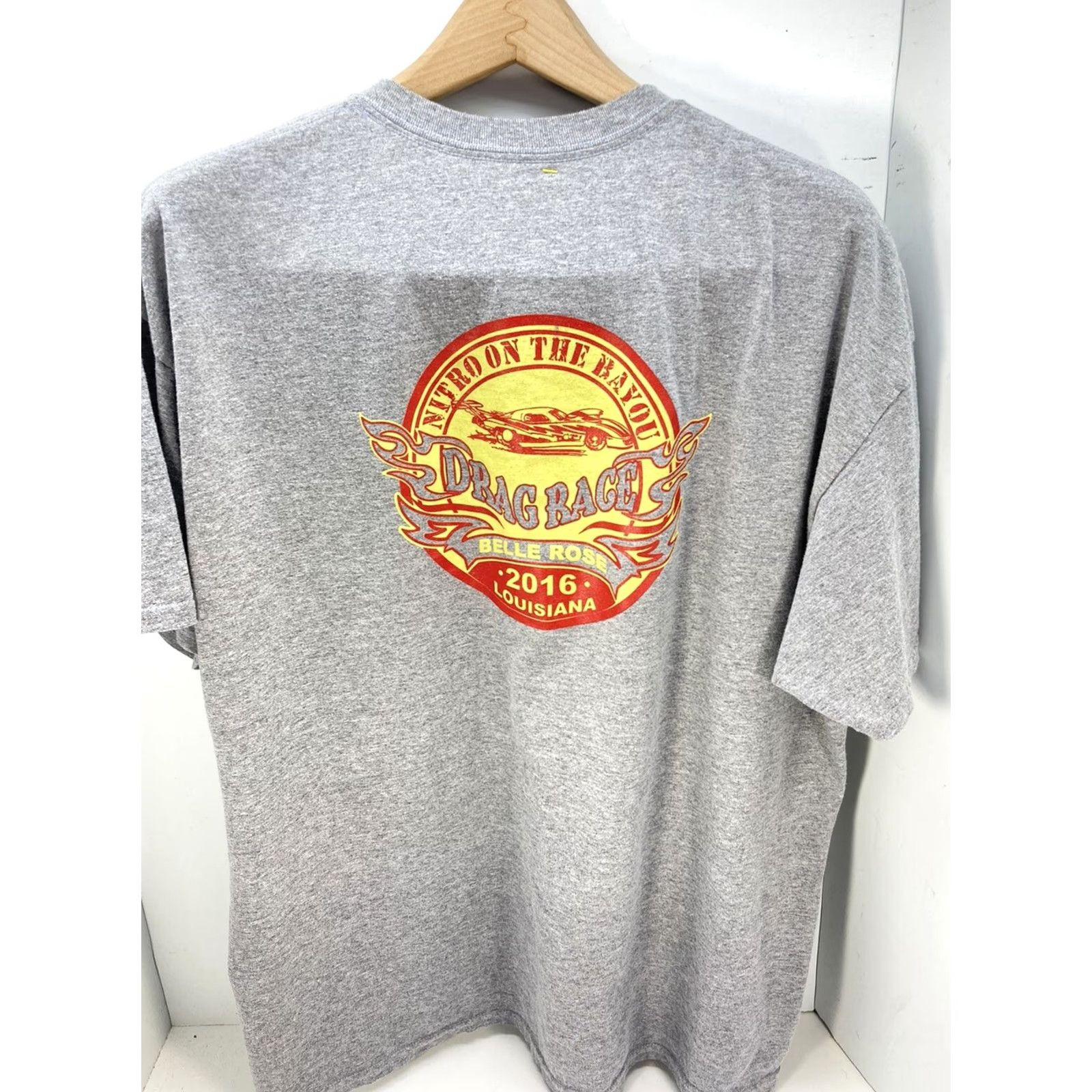Vintage Nitro On Bayou Drag Race 2016 T Shirt Gray Men 2XL Double-Sided Belle Rose LA Size US XXL / EU 58 / 5 - 8 Thumbnail