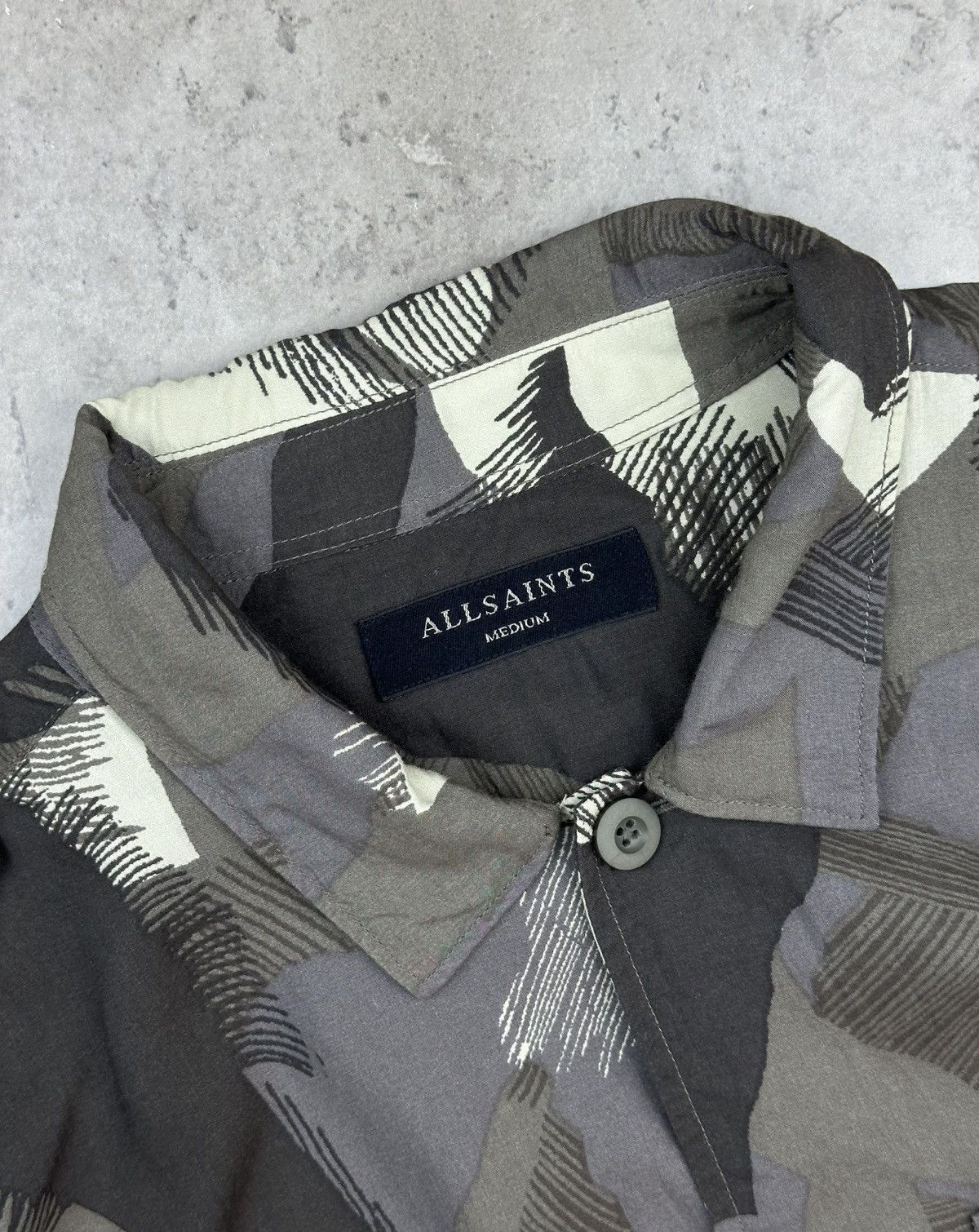 Allsaints AllSaints Fatigues Long Sleeve Shirt Camo Camouflage Viscose Size US M / EU 48-50 / 2 - 8 Thumbnail