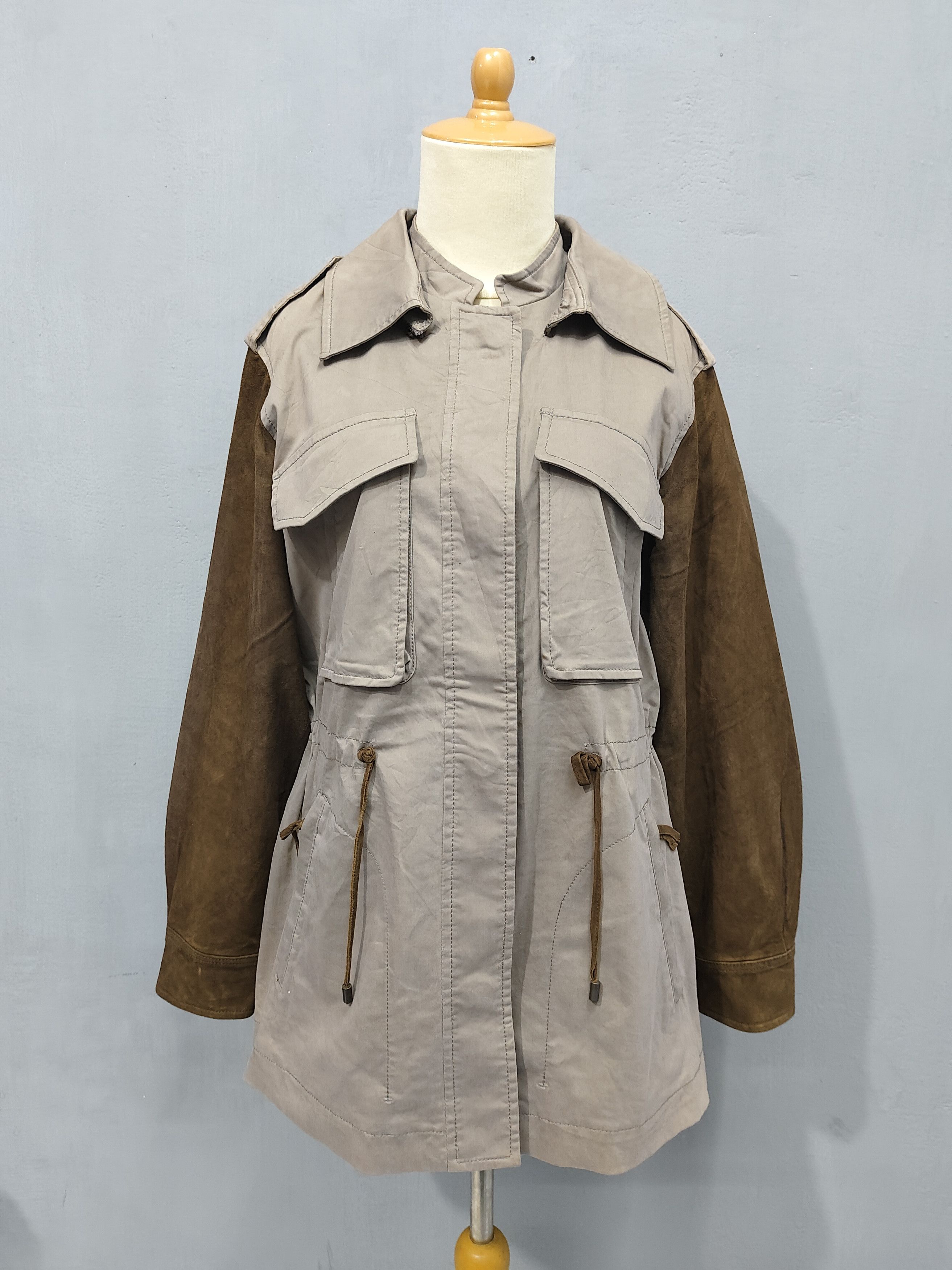 Seditionaries 00s G.Botticelli- Suede Sleeve Safari Style Utility Jacket Size M / US 6-8 / IT 42-44 - 12 Thumbnail