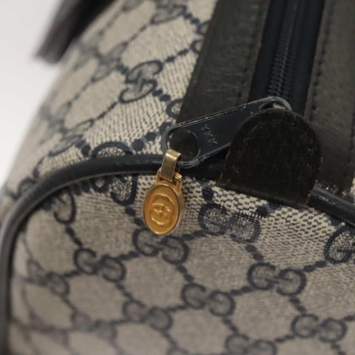 Gucci GUCCI GG Supreme Sherry Line Hand Bag Pvc Navy Gold Red 378 Size ONE SIZE - 15 Thumbnail