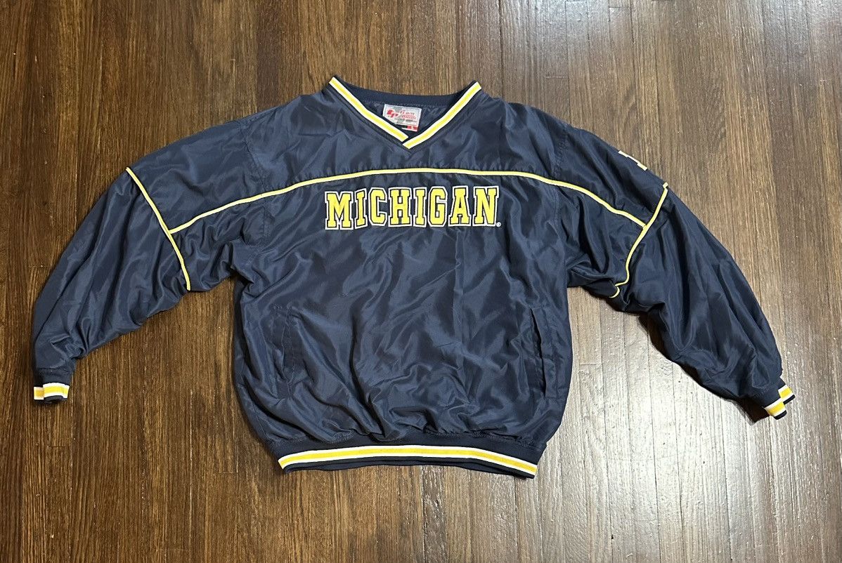 Vintage Michigan Wolverines vintage pullover jacket Size US L / EU 52-54 / 3 - 1 Thumbnail