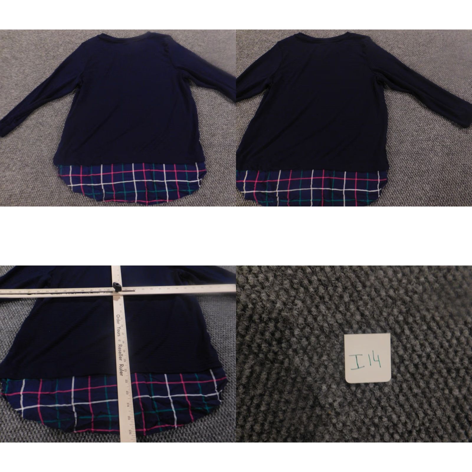 Layer 8 Kim Rogers Blouse Womens M Blue Crew Neck Short Sleeve Cap Sleeve Lyocell Rayon Stretch Button Pullover Casual Regular Flower Pattern Basic Vintage No Size M / US 6-8 / IT 42-44 - 8 Thumbnail