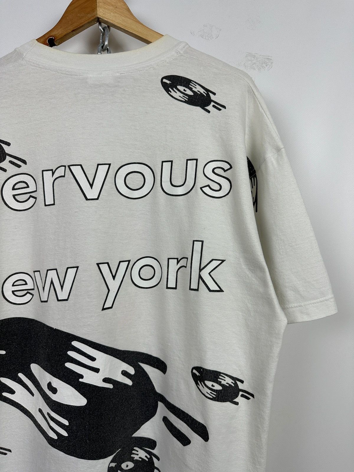Rap Tees 1995 Vintage Nervous New York Records Rap T-Shirt Size US XL / EU 56 / 4 - 17 Thumbnail