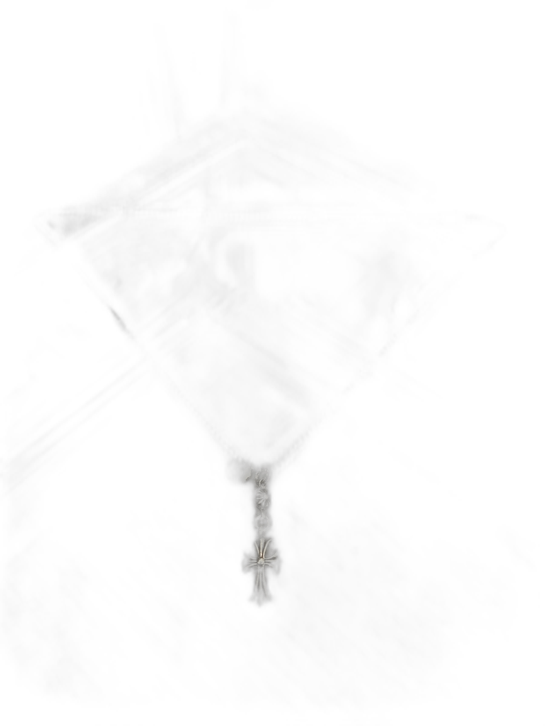 Chrome Hearts Silver Cross Pendant Necklace