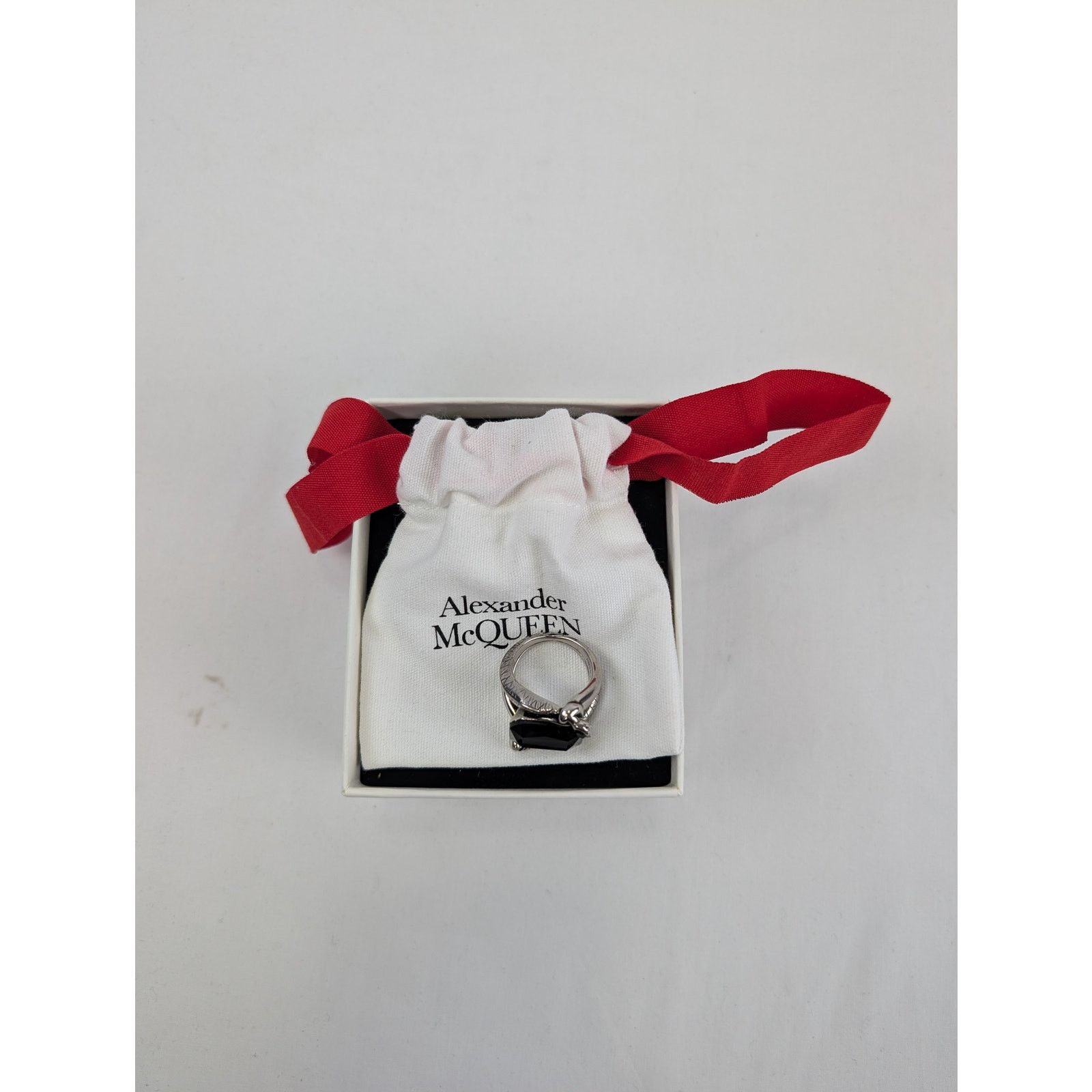 Alexander McQueen o1rshd1 Size: 19 / Brass Snake & SKL jewelry Ring in Silver Size ONE SIZE - 11 Thumbnail