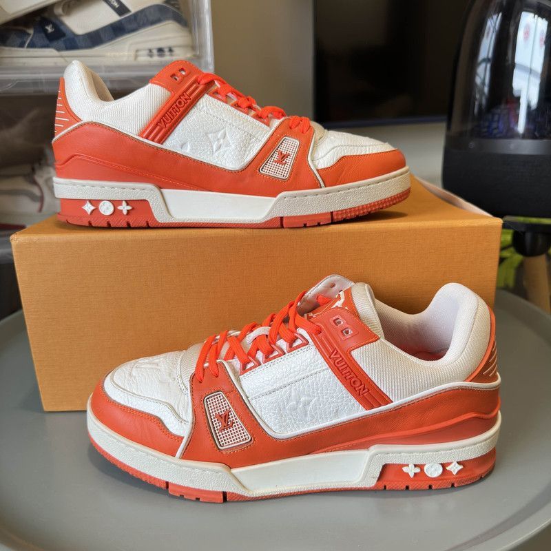 Louis Vuitton Louis Vuitton Trainer Low-Top Sneakers in Orange 0079 Size US 9.5 / IT 39.5 - 5 Thumbnail