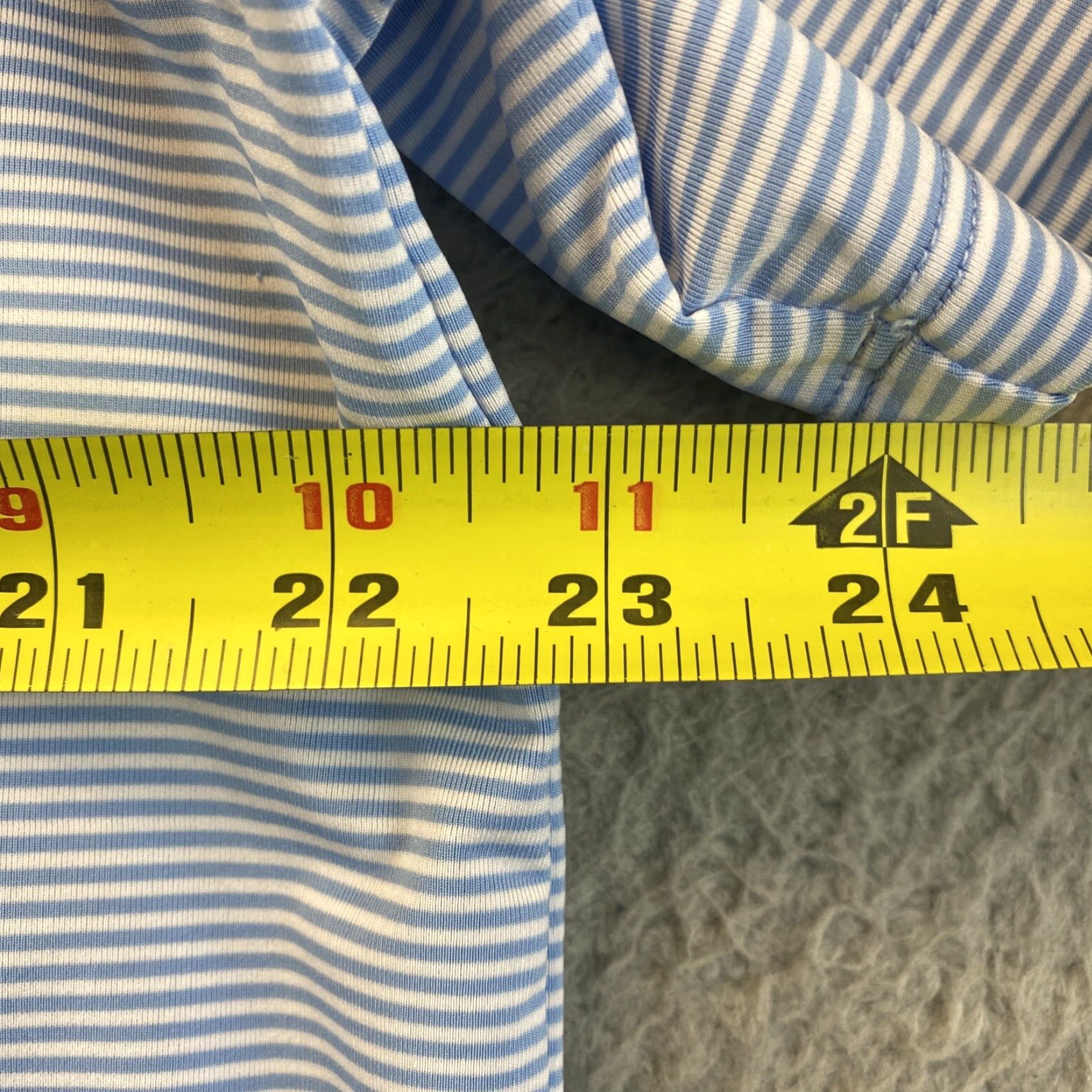 RLX Ralph Lauren RLX Ralph Lauren Golf Polo Shirt Mens L Blue Striped Wicking / 81-66 Size US L / EU 52-54 / 3 - 7 Thumbnail