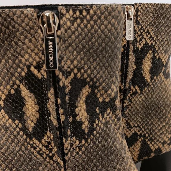 Jimmy Choo Jimmy Choo Bryelle 85 Dijon Snake Print Leather Boots - EU36 Size US 6 / IT 36 - 11 Thumbnail