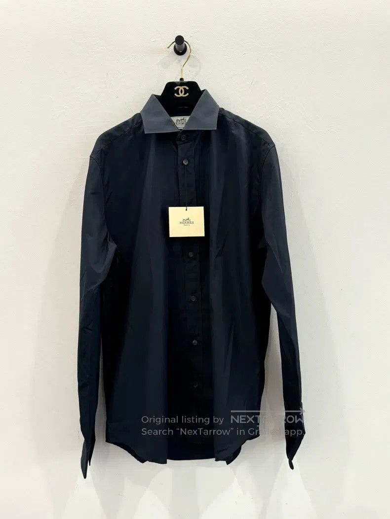 Hermes Hermes size 39 Black versatile men's shirt Size US L / EU 52-54 / 3 - 1 Thumbnail