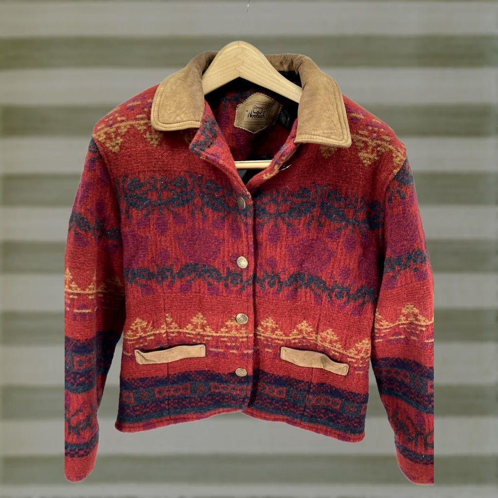 Vintage VINTAGE Woolrich Wool Barn Chore Coat Women M Red Floral Button USA Shirt Jacket Womens Size M / US 6-8 / IT 42-44 - 1 Thumbnail