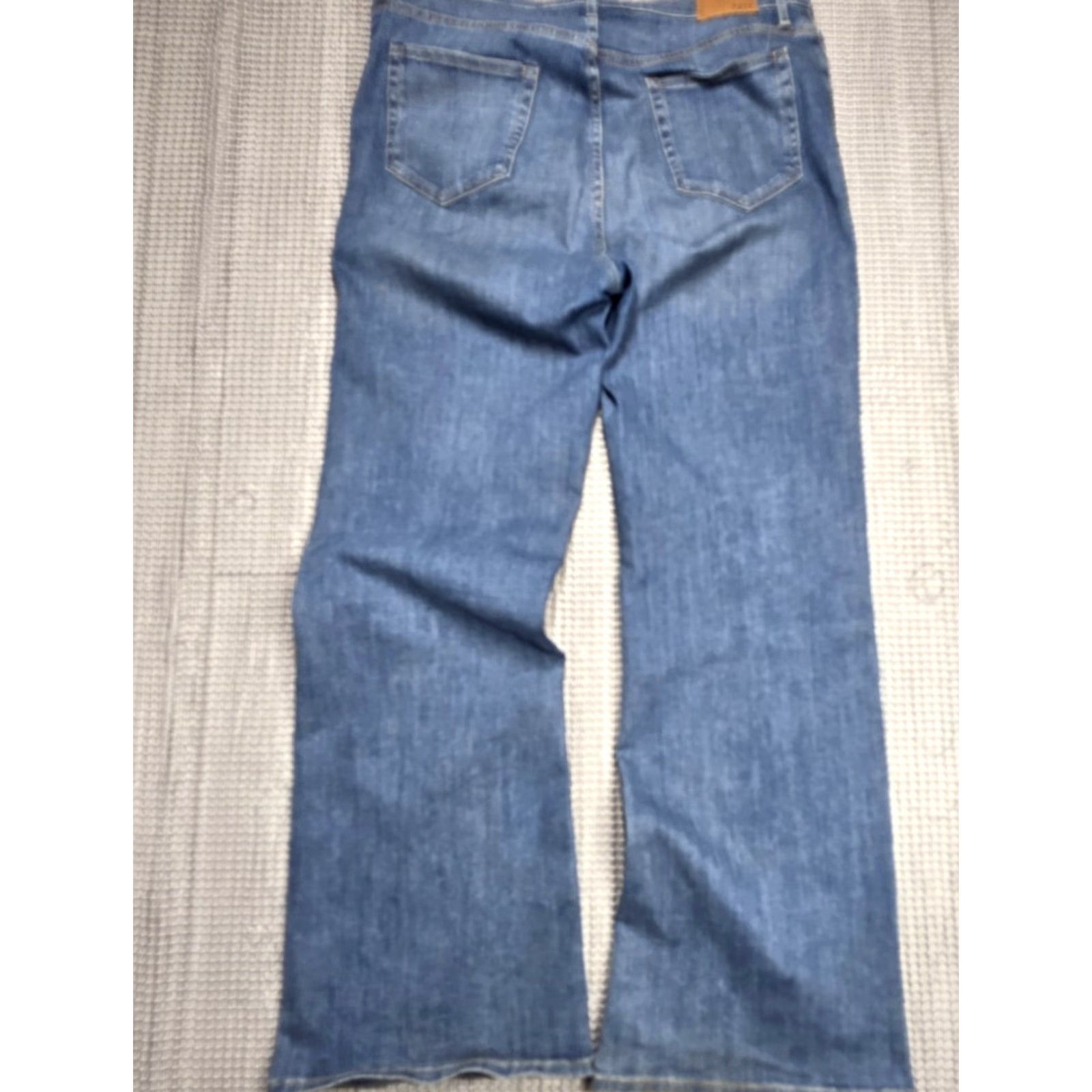 Vintage ABLE Blue Wide-Leg Jeans 34x32 Denim Women's 32 Medium Wash High Rise Jeans Size 24" / US 00 / IT 34 - 3 Thumbnail