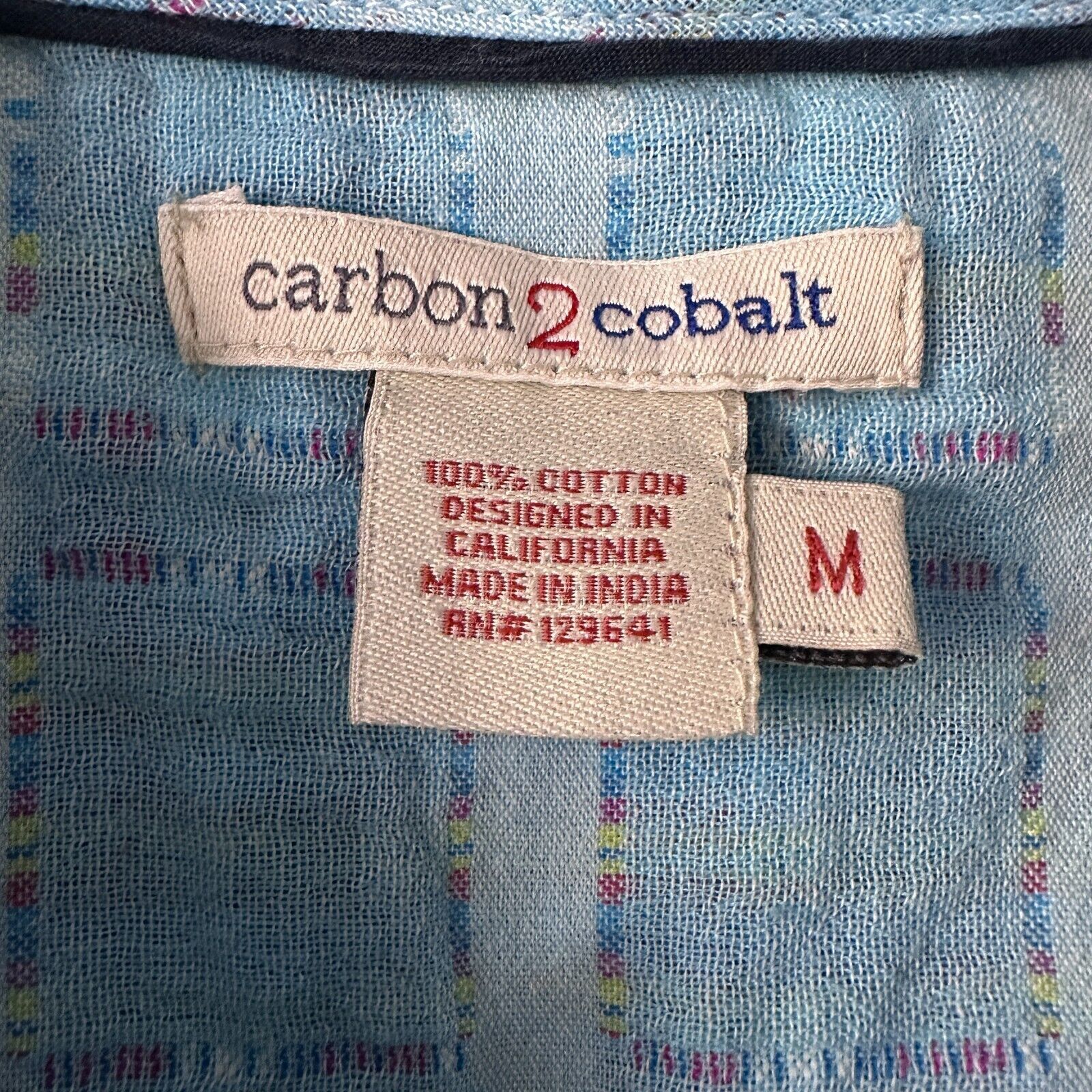 Other Carbon 2 Cobalt Shirt Men’s Medium Blue Geometric Button-Up Size US M / EU 48-50 / 2 - 6 Thumbnail