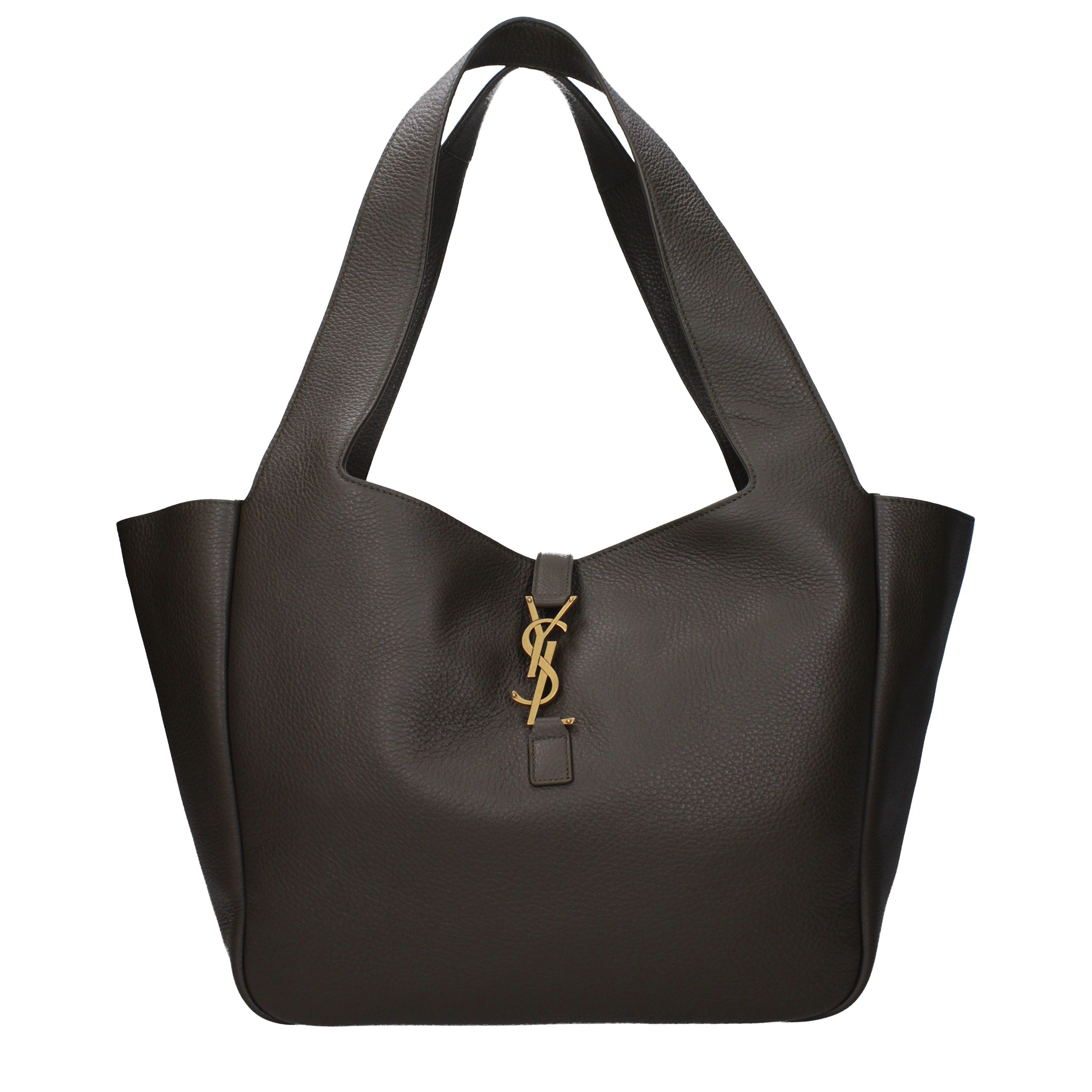 Saint Laurent Paris Shoulder Bag In Leather in Green, Women's