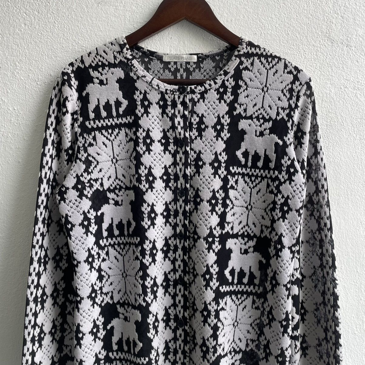 Pleats Please Issey Miyake Vintage Pleats Please by Issey Miyake Button Up Cardigan Size M / US 6-8 / IT 42-44 - 3 Thumbnail