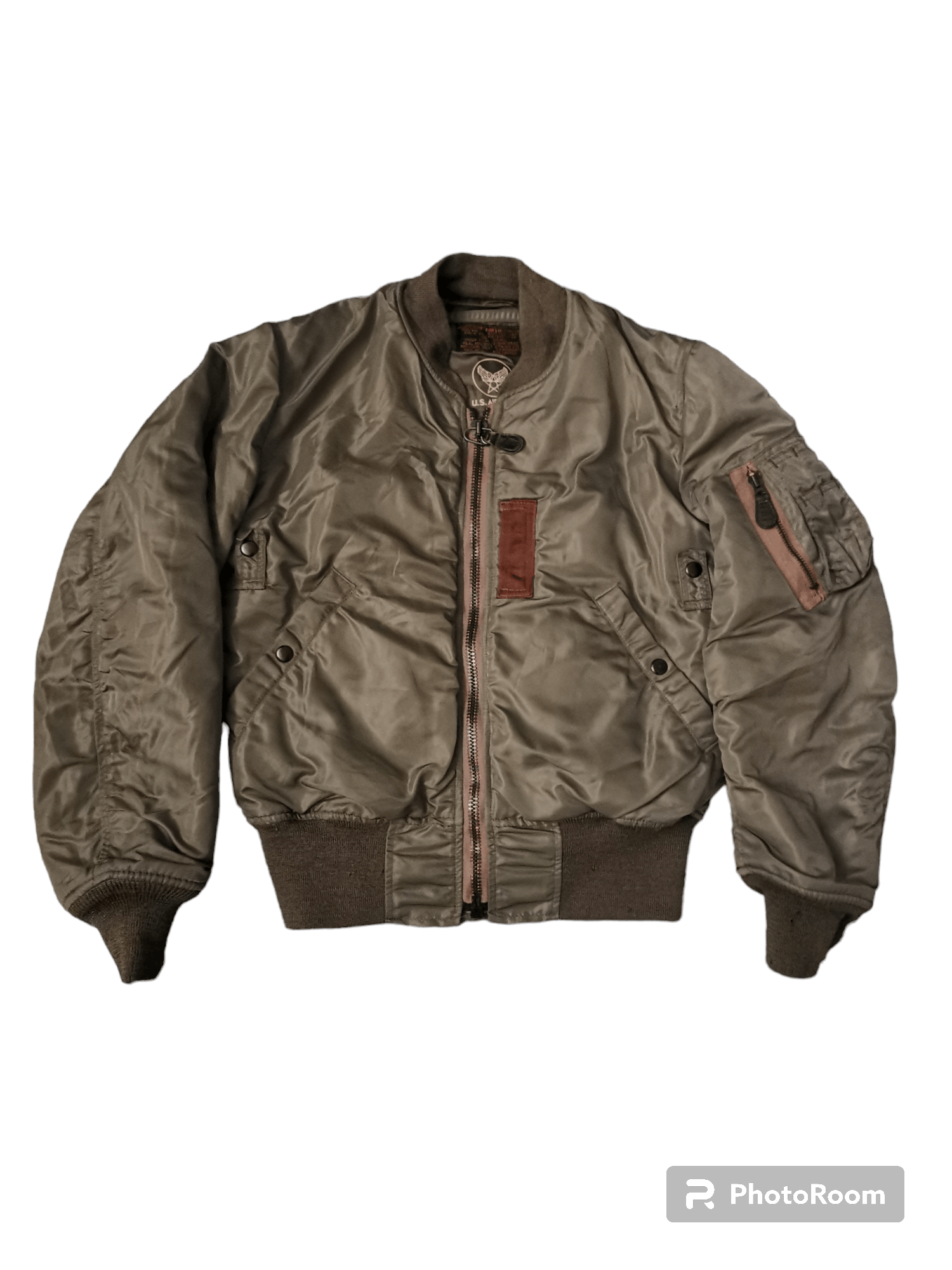 image of Buzz Ricksons x The Real Mccoys VTG The Real Mccoy Type Ma-1 Mfg Flying Jacket in Sage Green (Size 