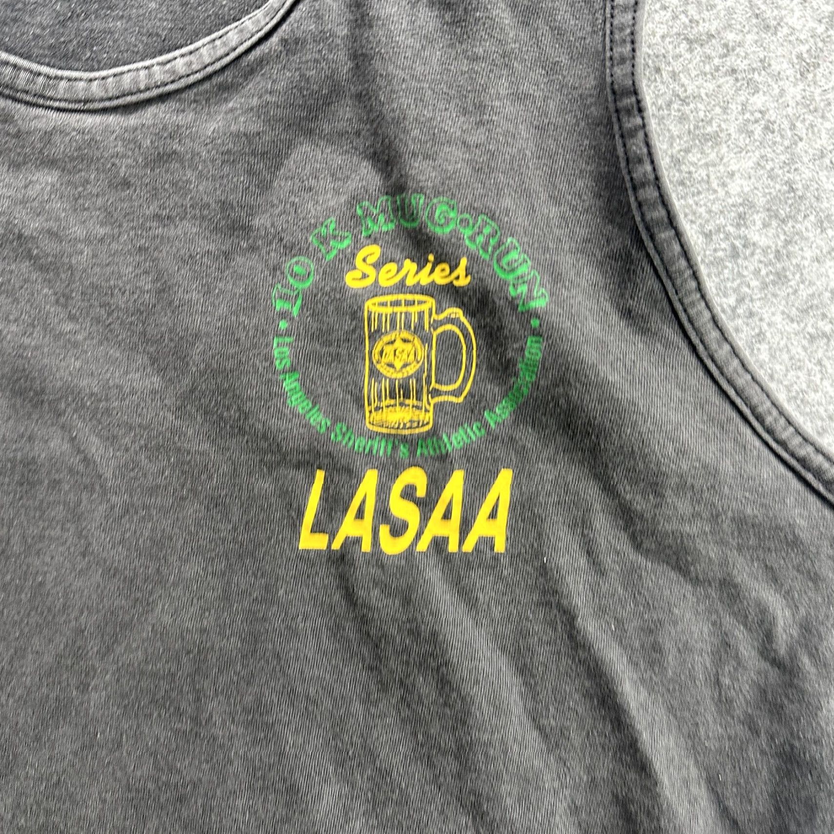 Other VINTAGE LASAA 10K Mug Run Series Tank Shirt Mens Large Black Sleeveless Graphic Print Beer Sports Mens Size US L / EU 52-54 / 3 - 7 Thumbnail