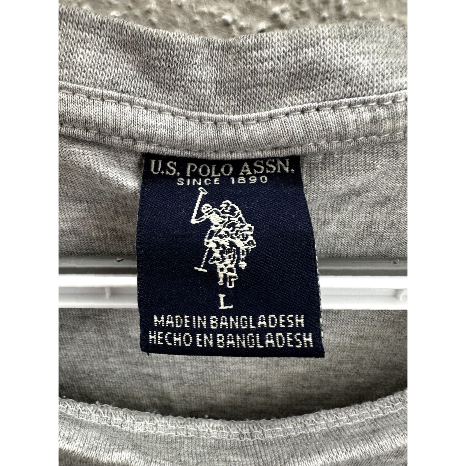 U.S. Polo Assn. US Polo Assn. Mens Shirt Short Sleeve Regular Gray Logo T-Shirt L Mens Size US L / EU 52-54 / 3 - 4 Thumbnail