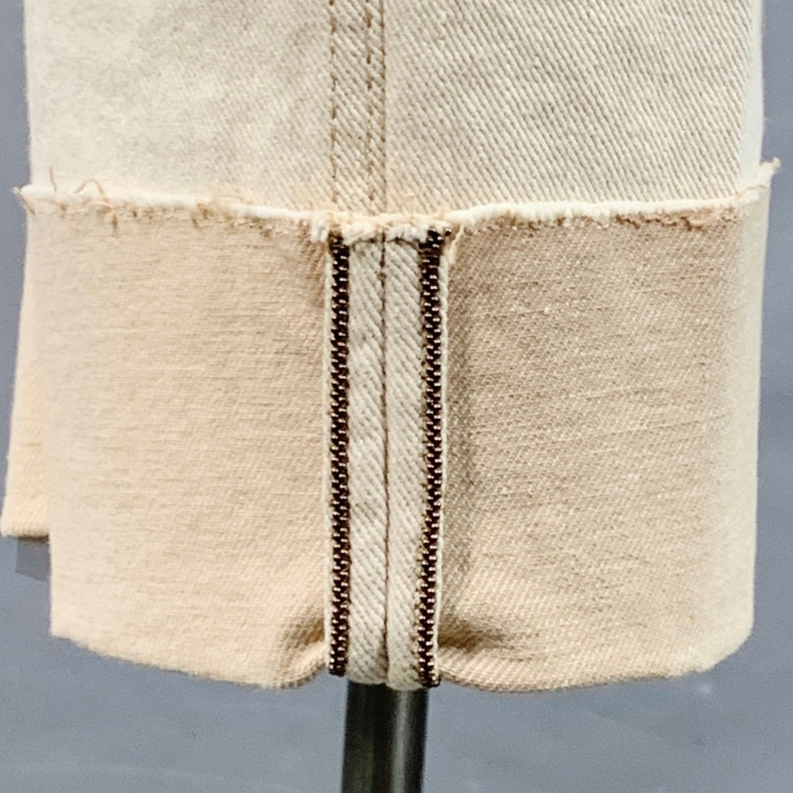 Brunello Cucinelli BRUNELLO CUCNELLI Cotton Twill Monili Cuffed Casual Pants Size 32" / US 10 / IT 46 - 2 Thumbnail