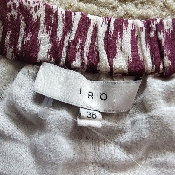 Iro IRO Adele ikat printed smocked mini skirt XS S 2 4 FR36 Size 26" / US 2 / IT 38 - 7 Thumbnail