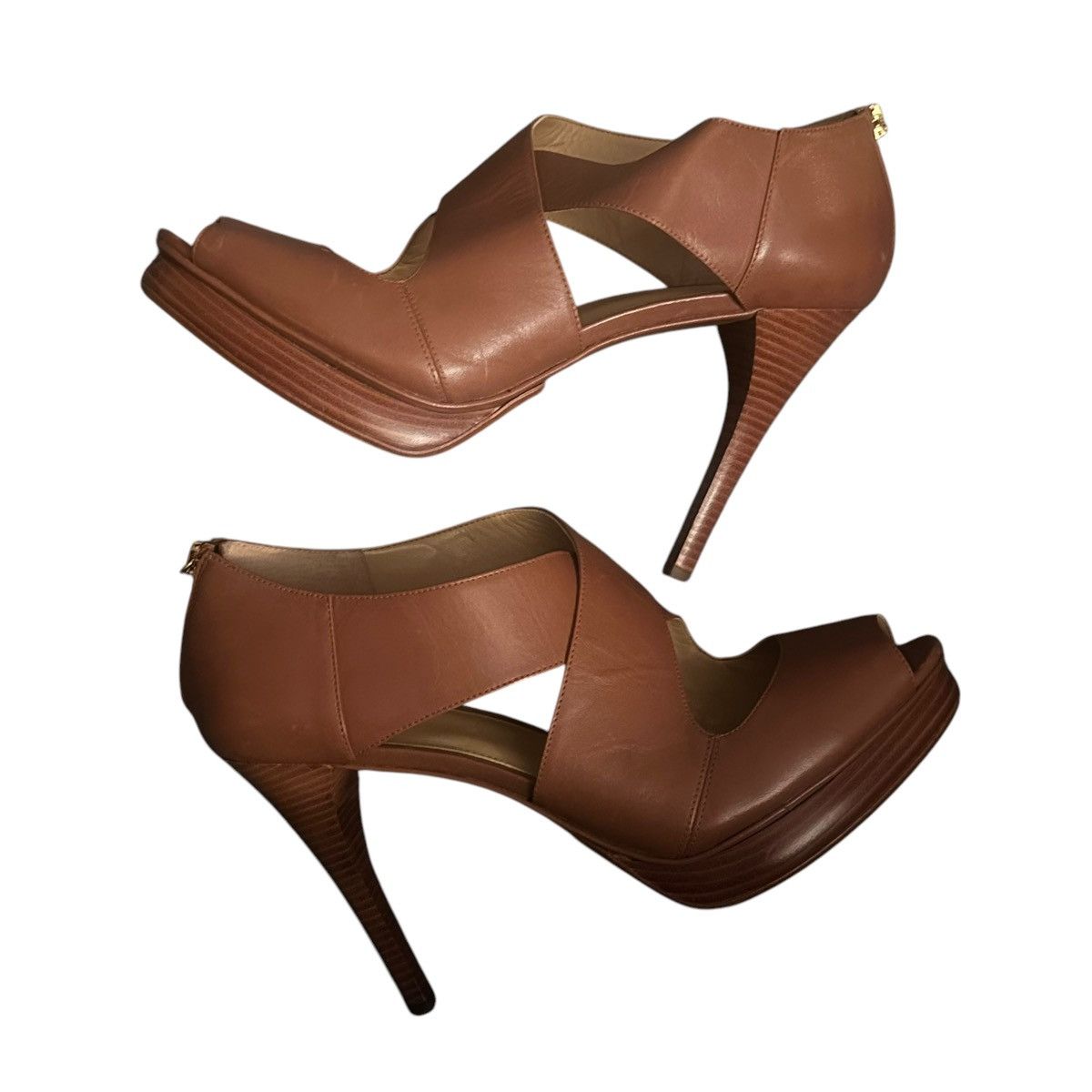 Michael Kors Michael Kors peep toe criss cross platform heeled shoes Size US 11 / IT 41 - 4 Thumbnail