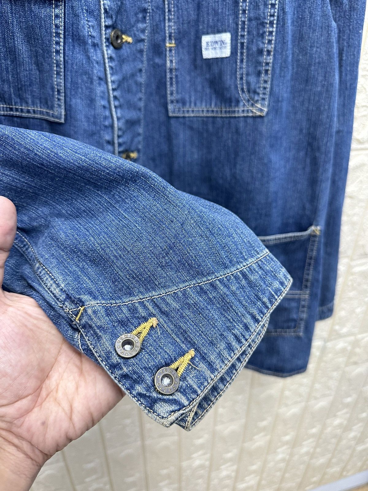 Edwin Vintage Edwin Overworks Factory Denim Jacket MJ84 Size US L / EU 52-54 / 3 - 8 Thumbnail