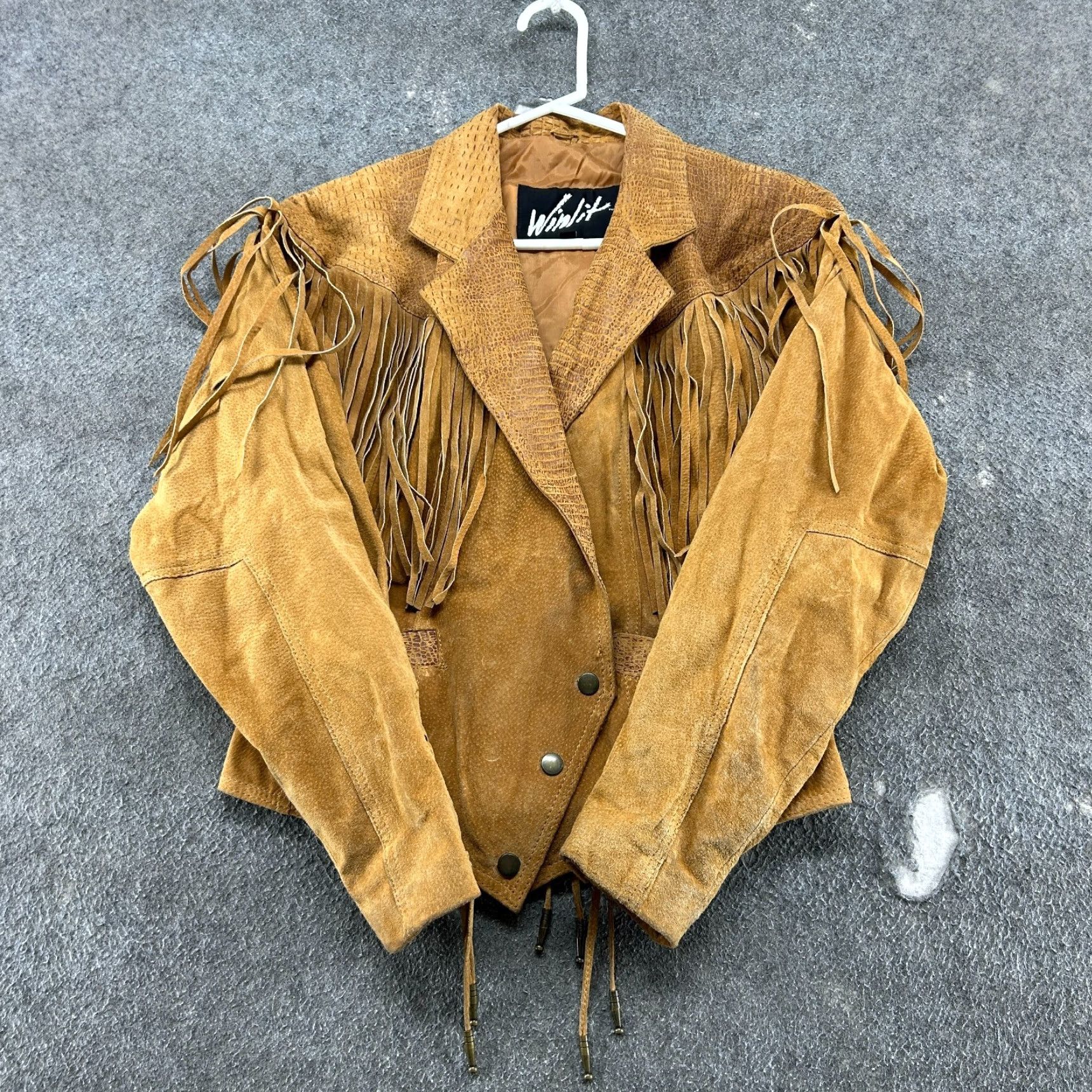 Vintage VINTAGE Winlit Leather Jacket Women Small Brown Suede Fringe Genuine Western 90s Size S / US 4 / IT 40 - 2 Thumbnail