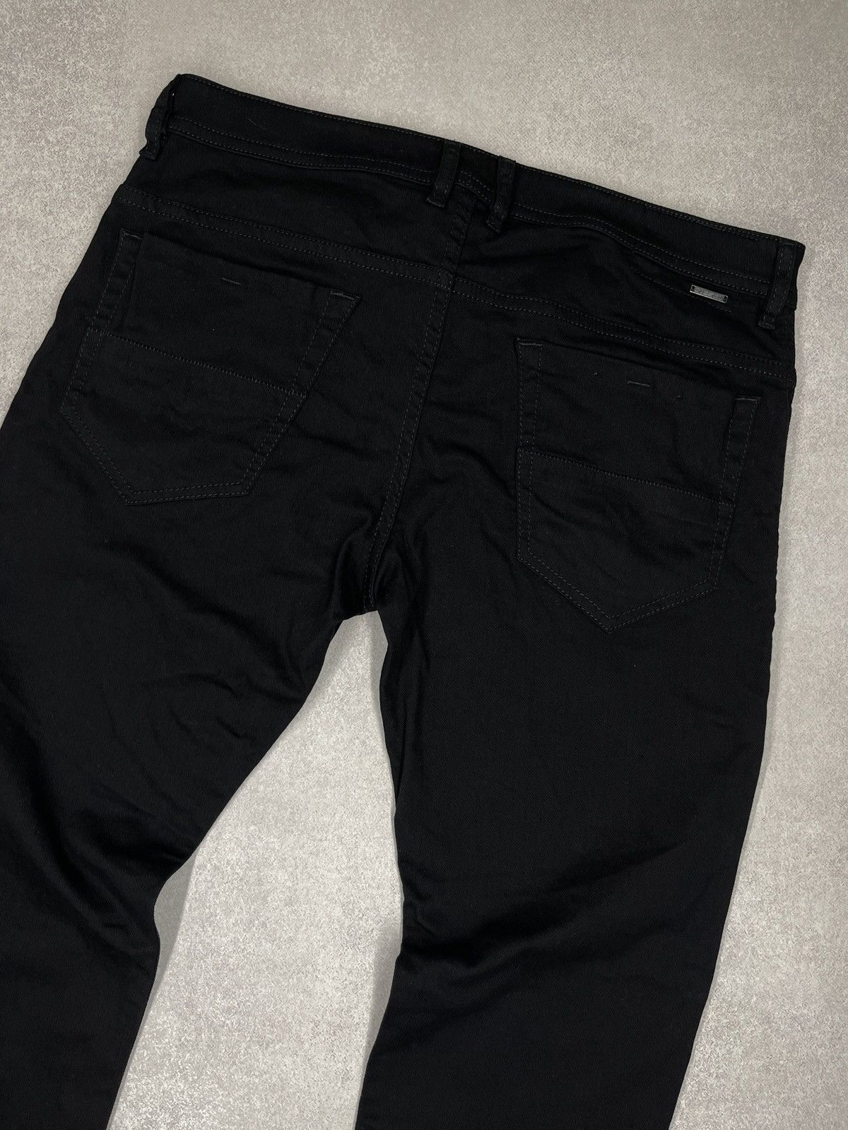Diesel Mens Diesel Thommer Full Black Denim Jeans Y2K Skull Size US 36 / EU 52 - 3 Thumbnail
