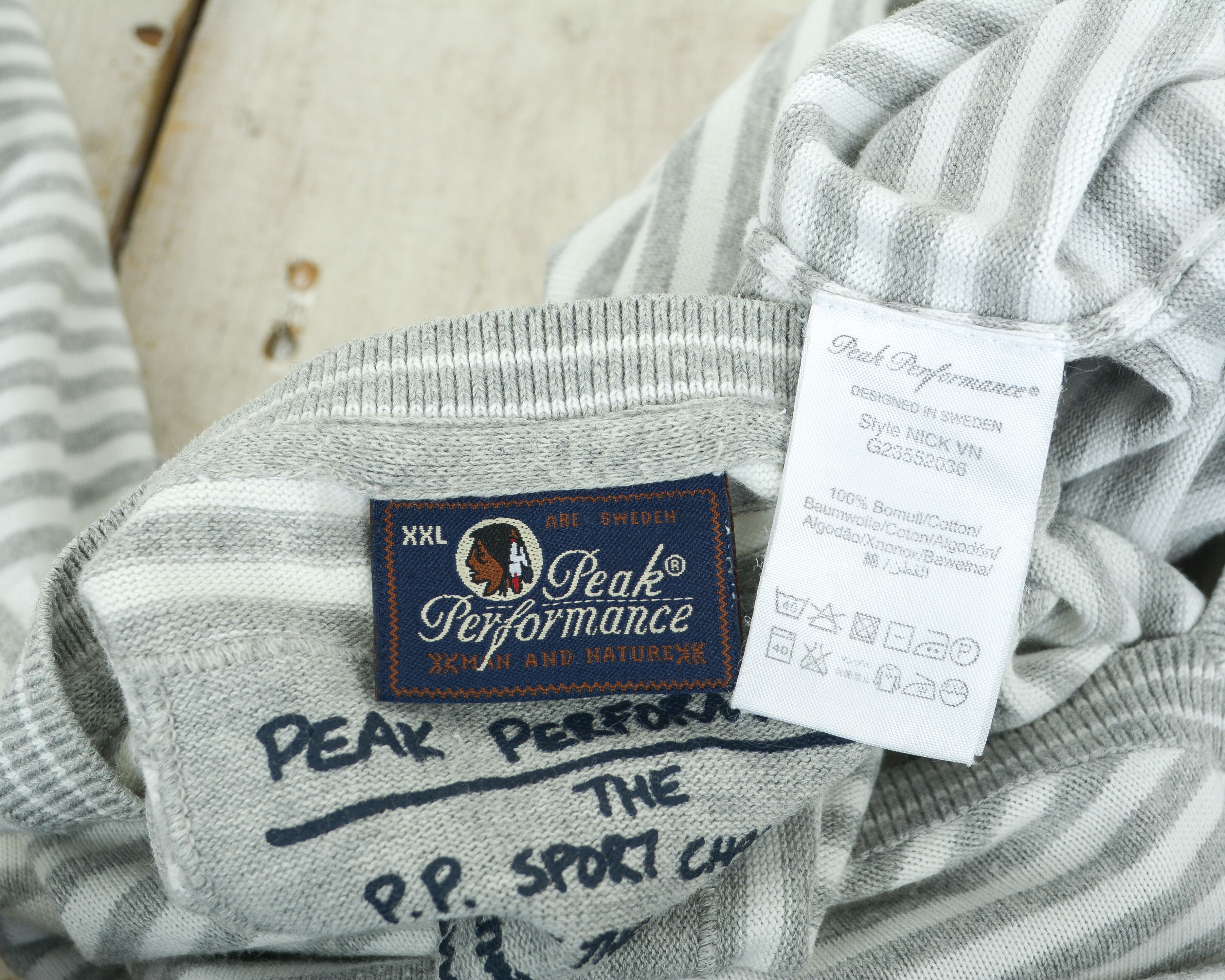Peak Performance Jumper Nick VN 2XL Pullover Striped V-Neck Knitted Cotton Size US XXL / EU 58 / 5 - 5 Thumbnail