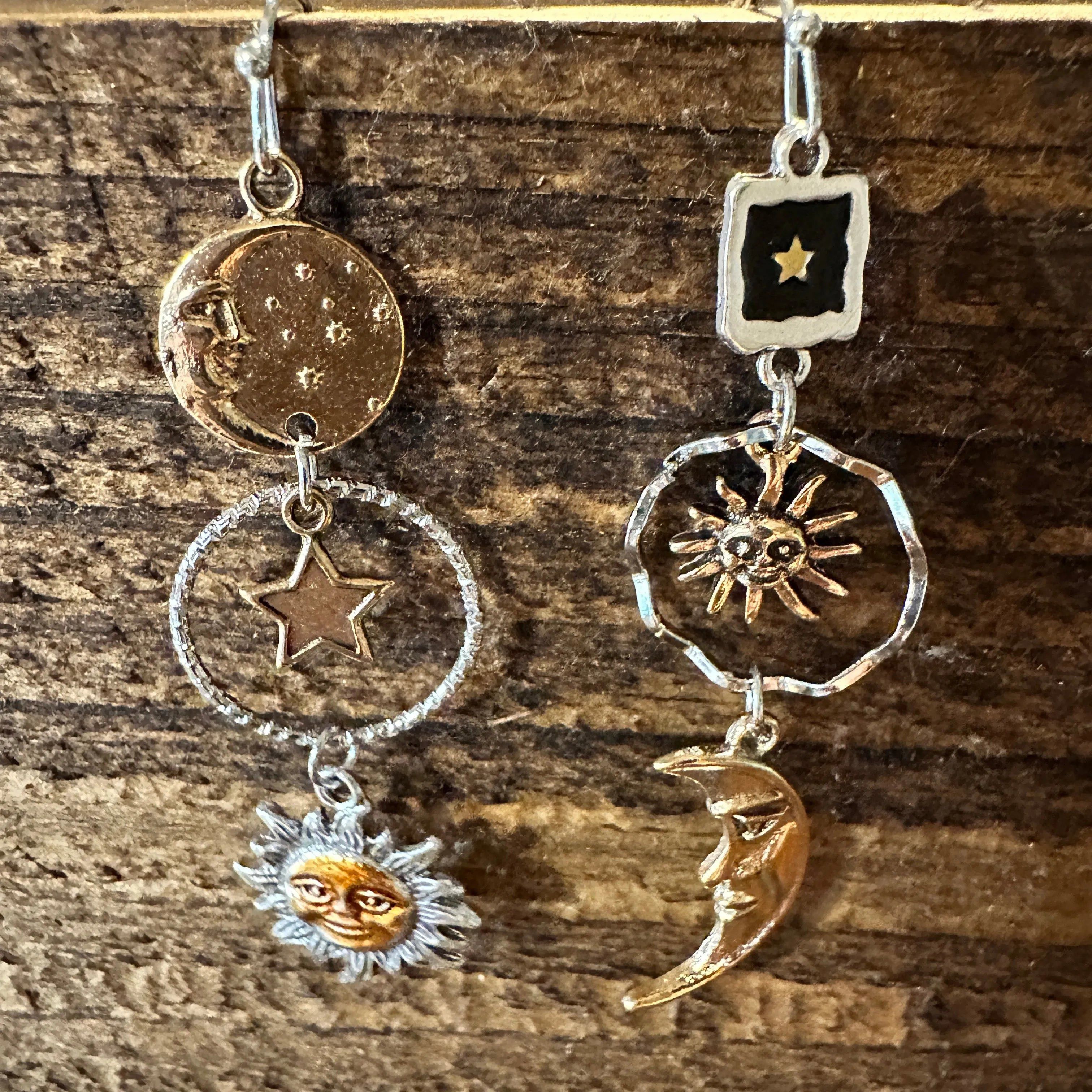 Other Boho Hippie Western Sun & Moon Celestial Delicate Silver Dro Size ONE SIZE - 2 Thumbnail