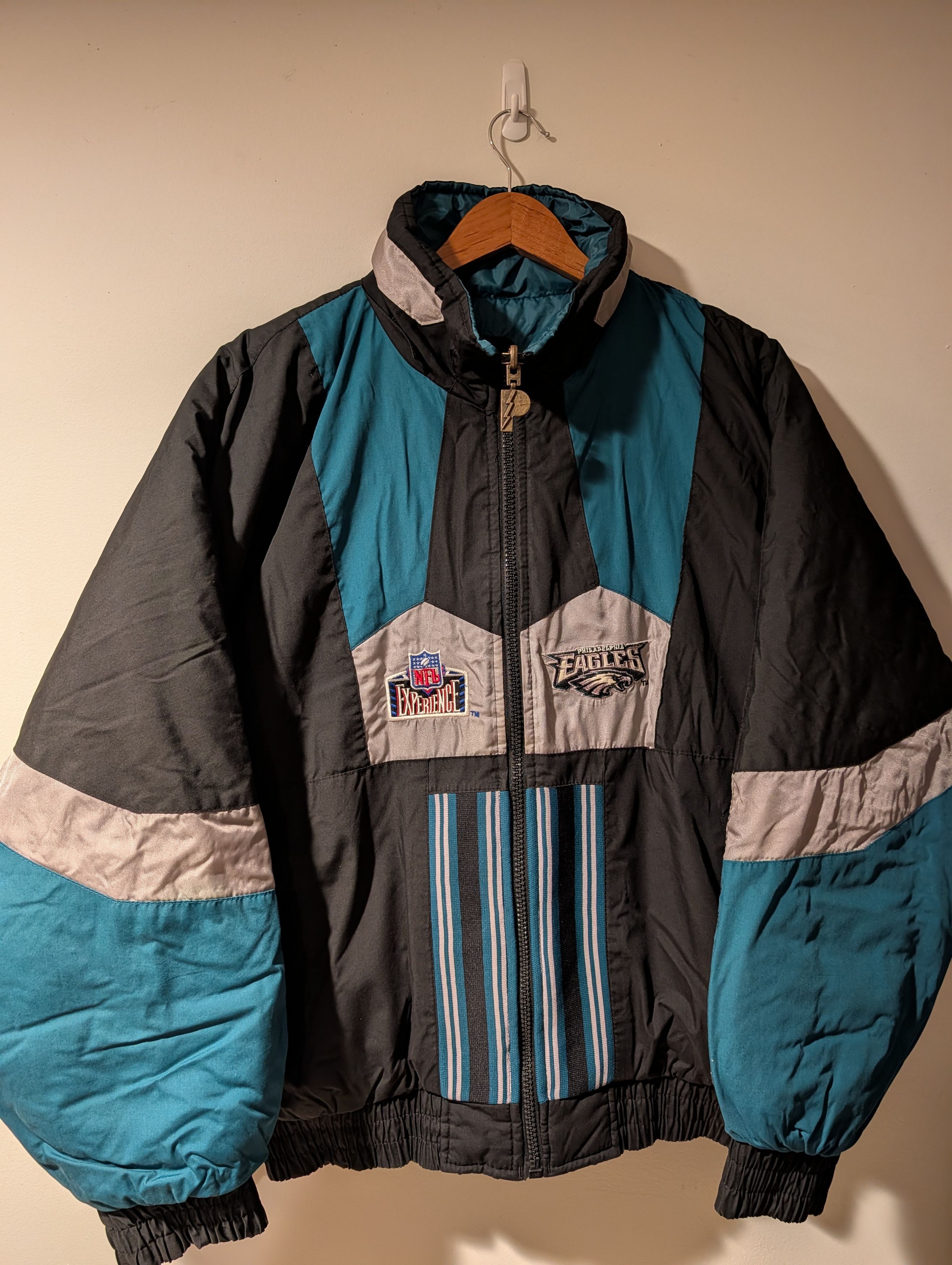 Pro Player Vintage 90s Philadelphia Eagles Reversible Puffer Jacket Size US L / EU 52-54 / 3 - 1 Thumbnail