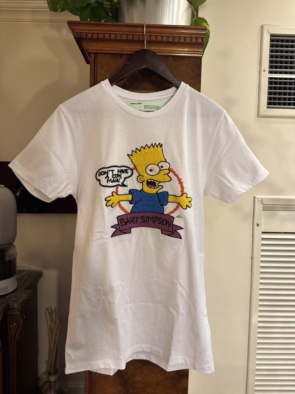 Off-White Off-White Bart Simpson Embroidered T-Shirt with Back Logo Size US S / EU 44-46 / 1 - 11 Thumbnail