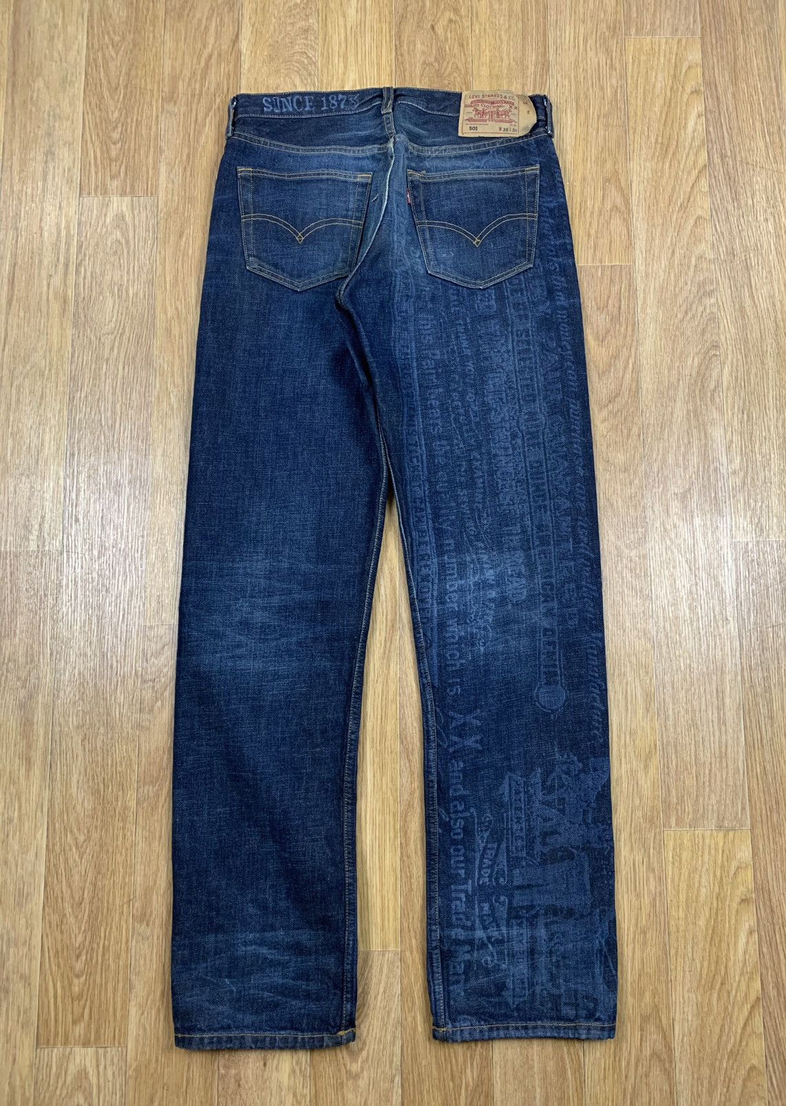 Levi's × Levi's Made & Crafted × Vintage Levi’s Levi Strauss 501 Full Printed Vintage Jeans Size US 33 - 9 Thumbnail
