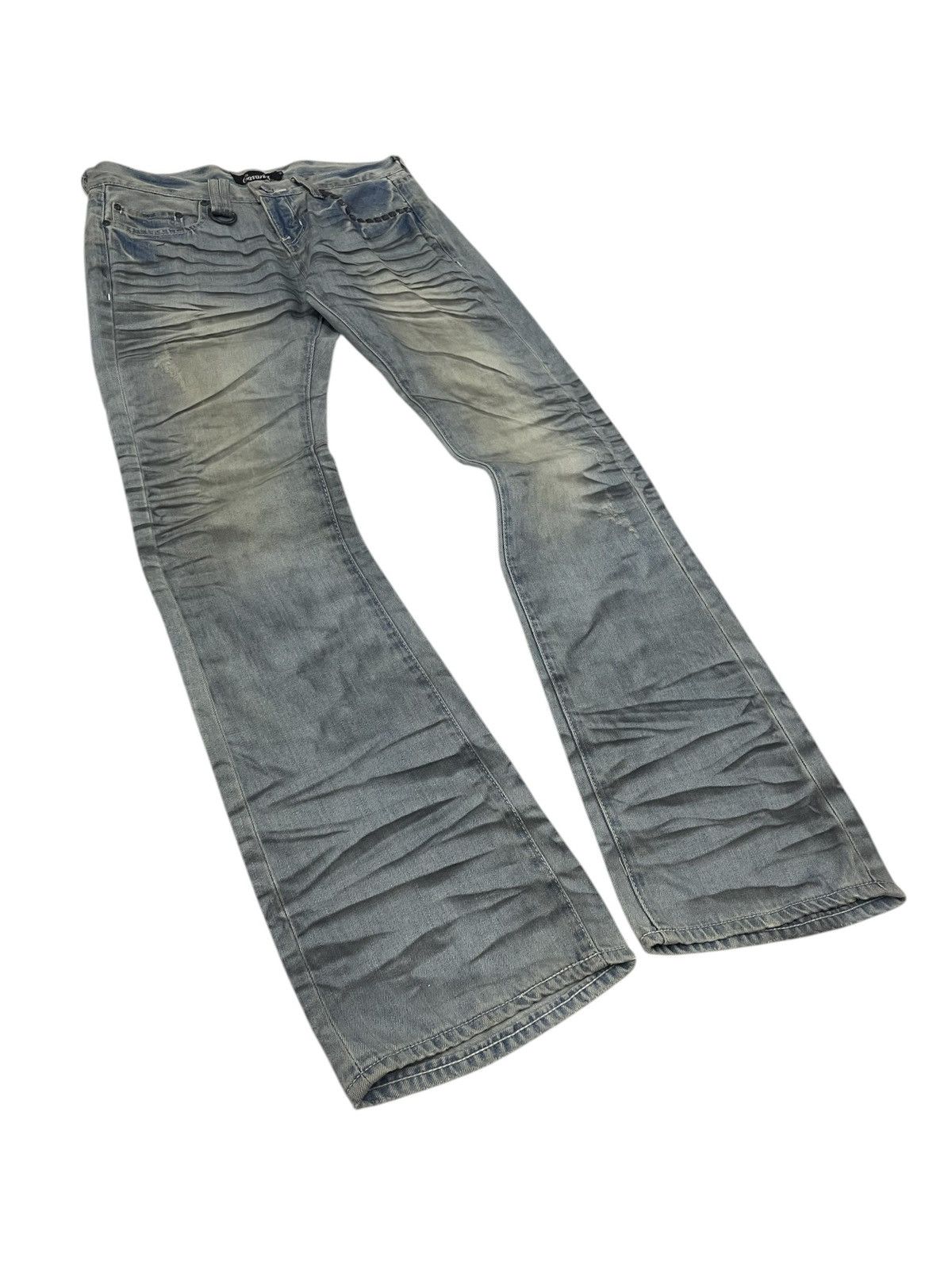 Hysteric Glamour CavariA Japan Studded Clawmarks Flare Jeans Size US 31 - 2 Thumbnail