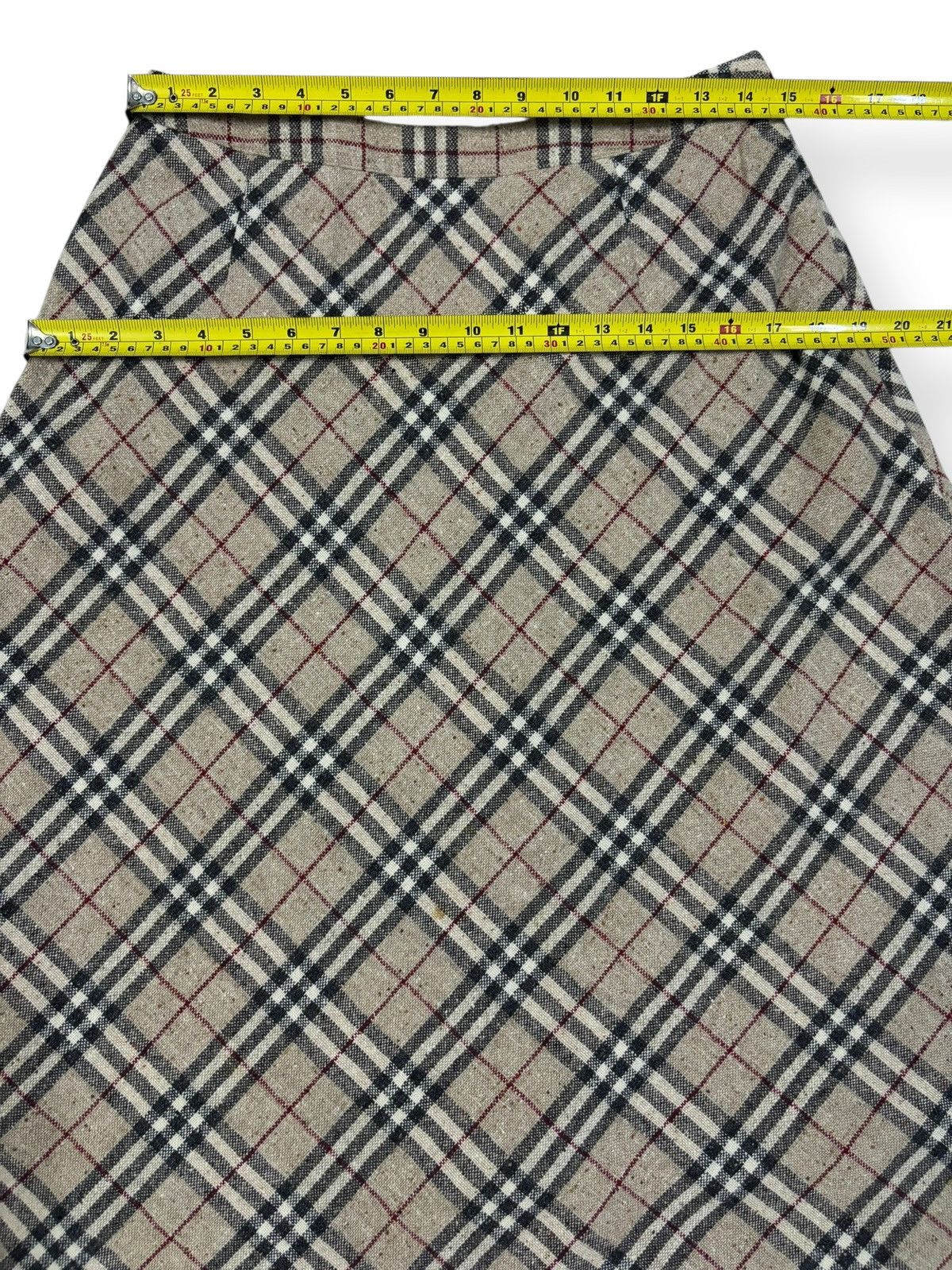 Burberry Vintage Burberry London Nova Check Wool Blend Midi Skirt Size 29" - 8 Thumbnail