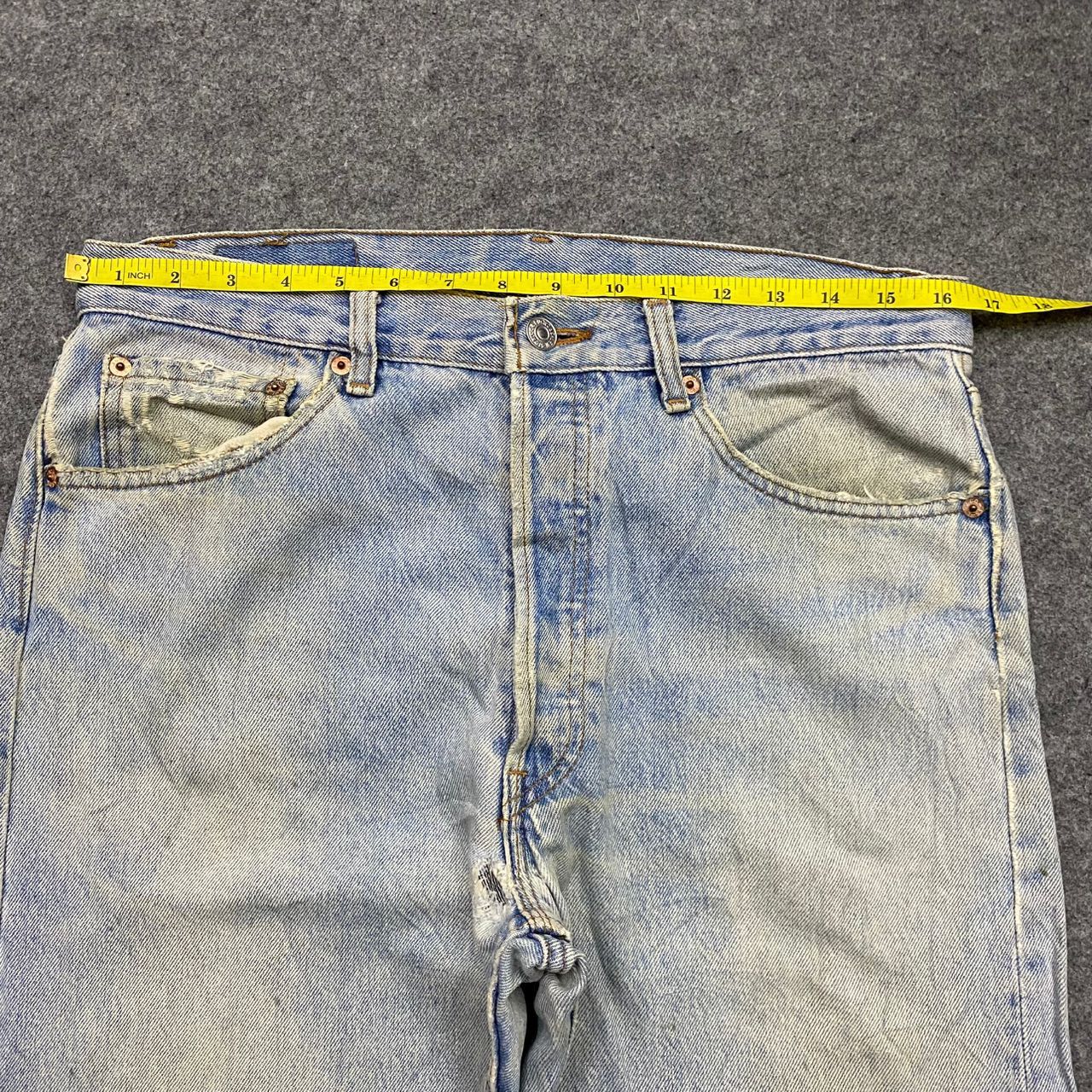 Levi's Vintage Clothing Vintage 90s Levis 501 Distressed denim Kurt Cobain Style Size US 34 / EU 50 - 4 Thumbnail