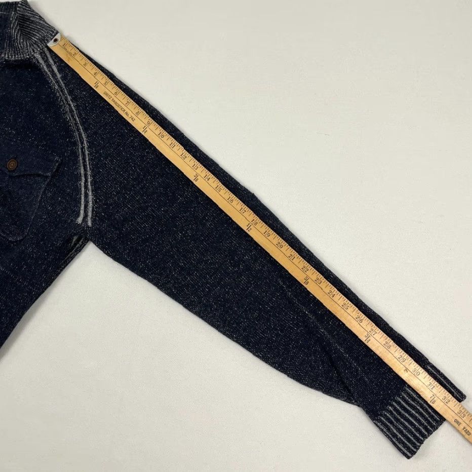 Vintage J.L. Powell Sporting Sweater Polo Mens L Blue Thick Knit Cadet Pullover Cashmere Size US L / EU 52-54 / 3 - 6 Thumbnail