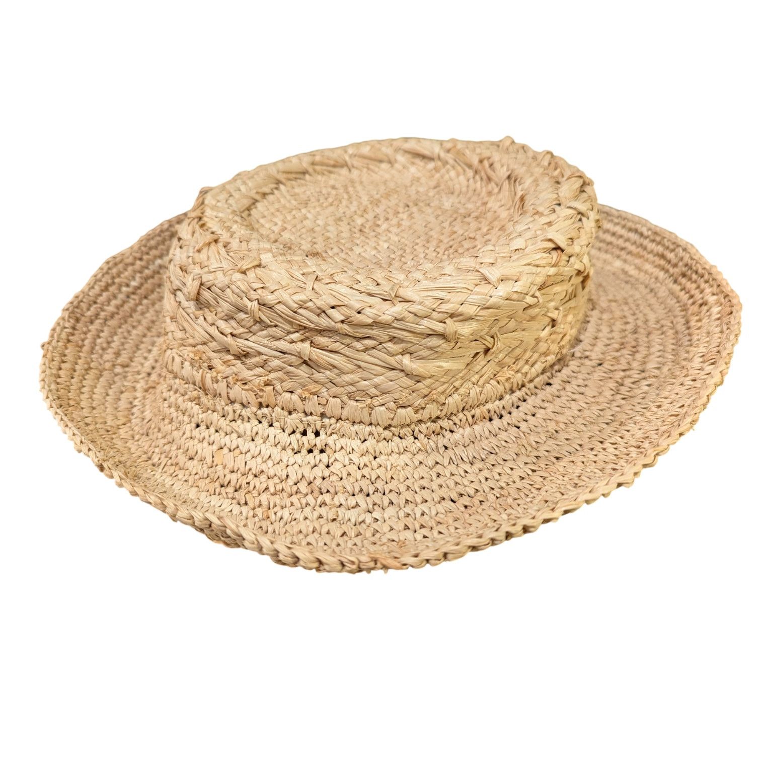 WYTHE Wyeth Anthropologie Fina Double-Weave Straw Bucket Hat 