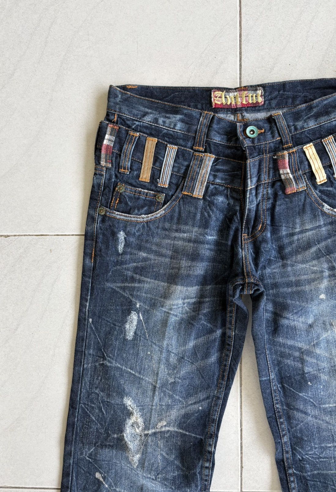 Japanese Brand Japanese International World Double Waist Jeans Size US 31 - 6 Thumbnail