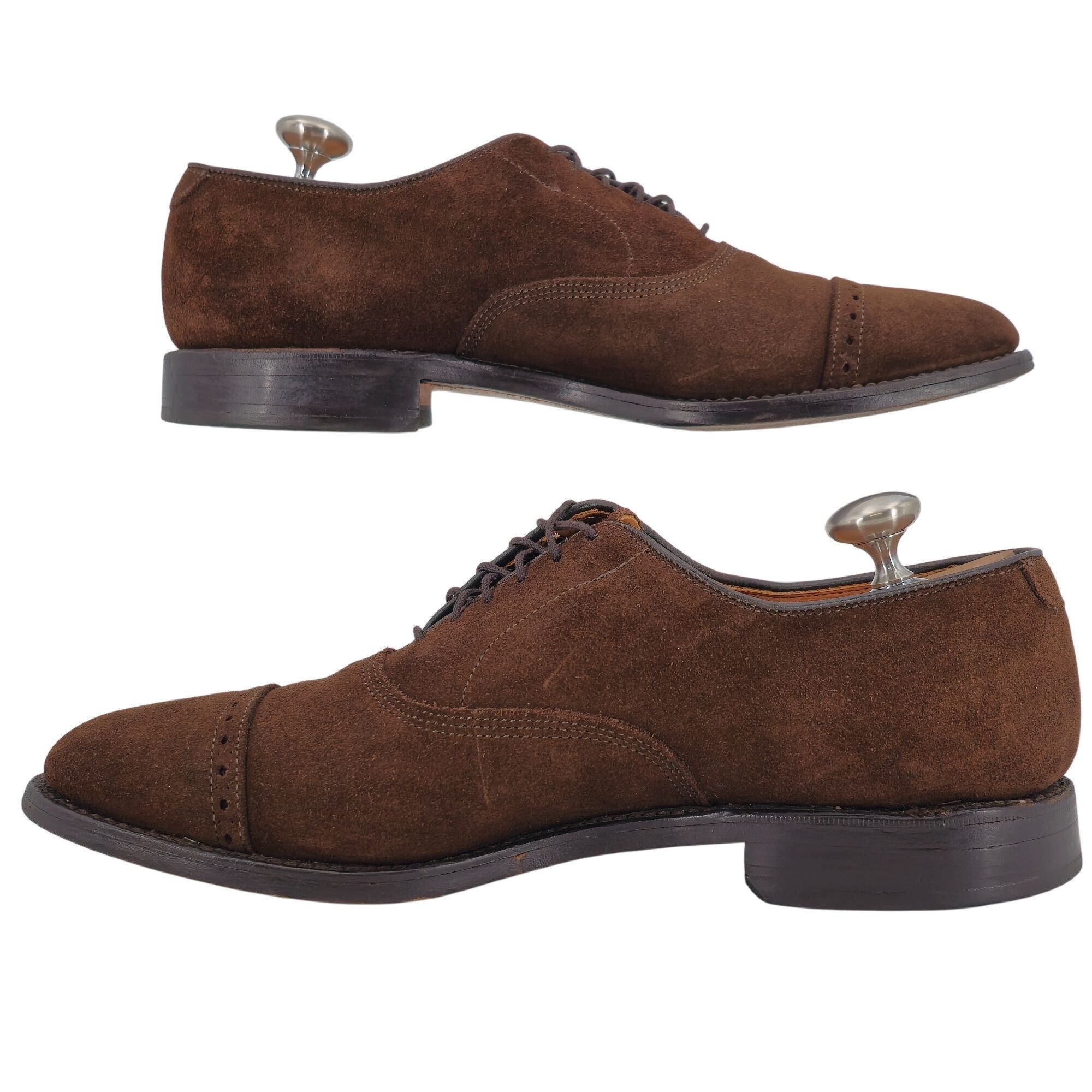 Allen Edmonds Vintage Allen Edmonds Mens 8A Brown Suede Leather Dress Shoe Size US 8 / EU 41 - 4 Thumbnail