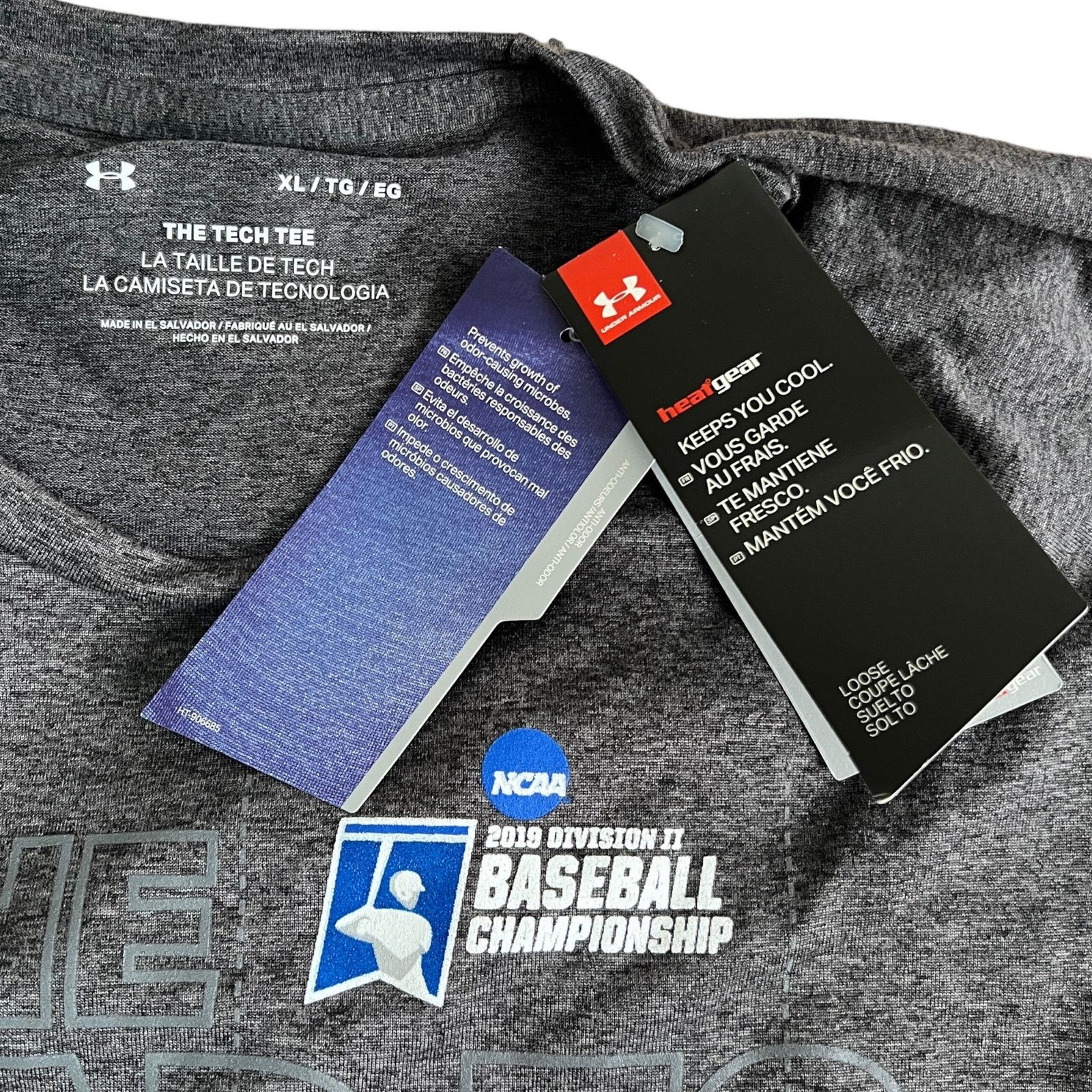 Under Armour "The Road to Cary" 2019 NCAA Baseball Championship Tee Size US XL / EU 56 / 4 - 7 Thumbnail